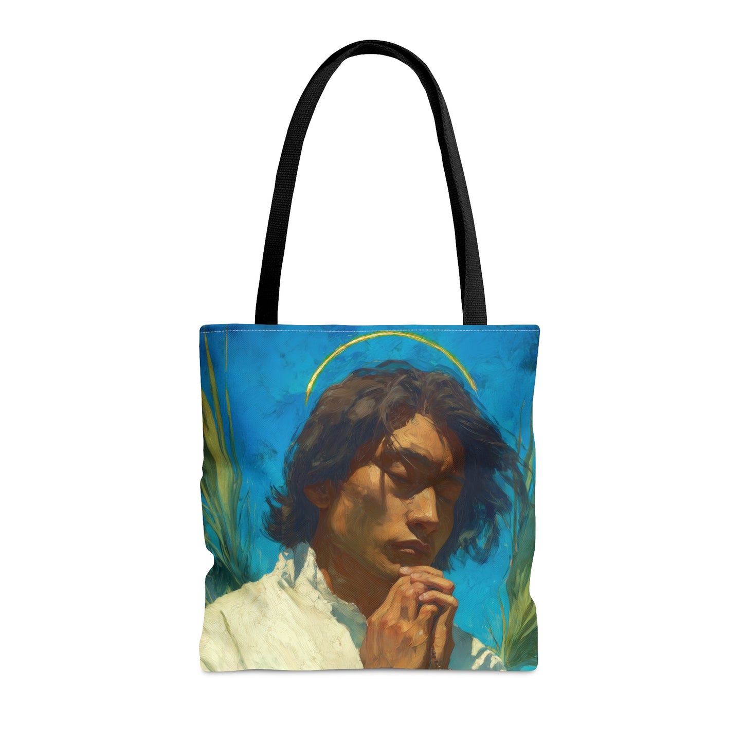 Saint Lorenzo Ruiz - Tote Bag - Large Medium Small Faith Art Bag - Bible Study Faith Purse - Double Sided Prayer Tote