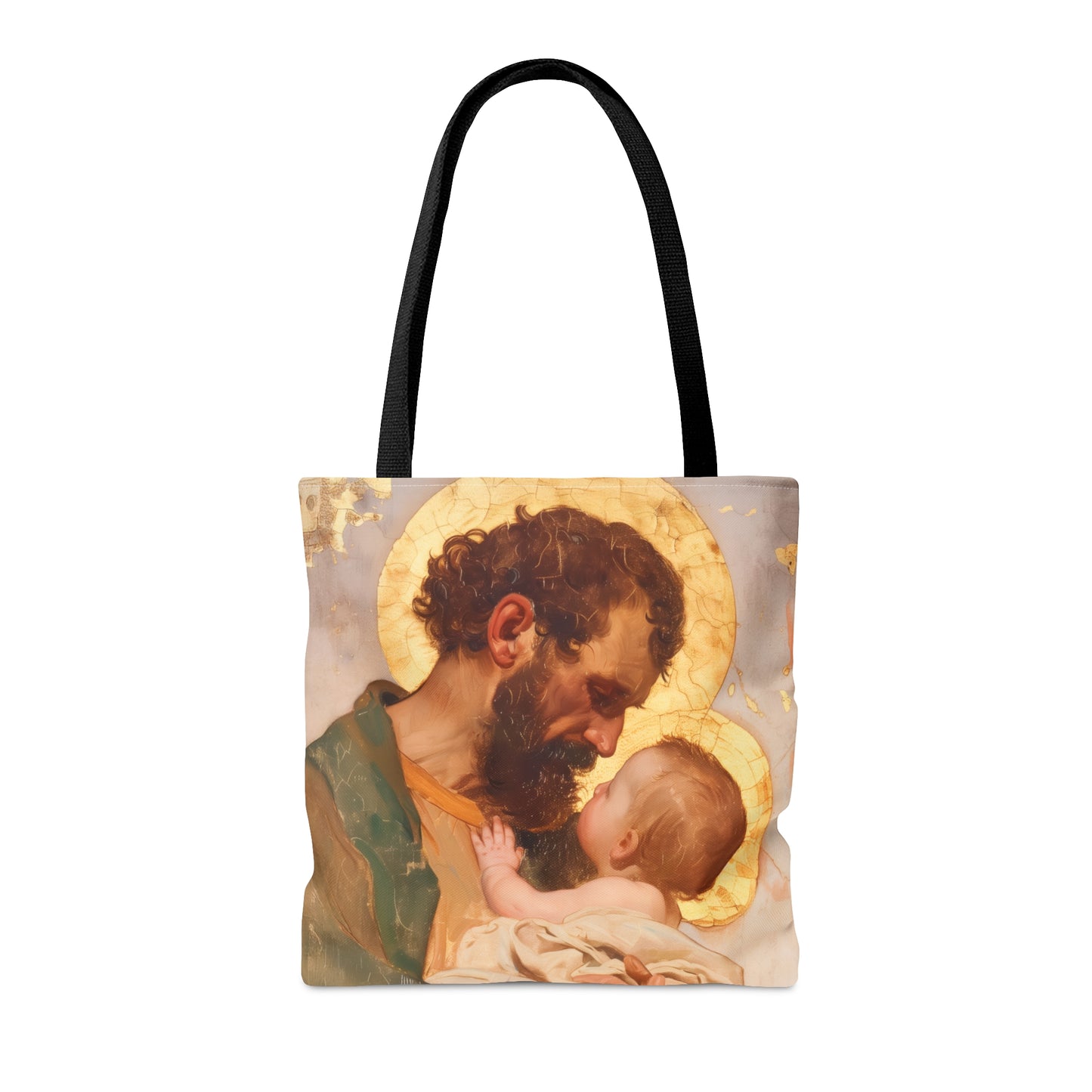 Saint Joseph, Pillar of the Holy Family - Tote Bag - Large Medium Small Faith Art Bag - Catholic Faith Purse - Double Sided