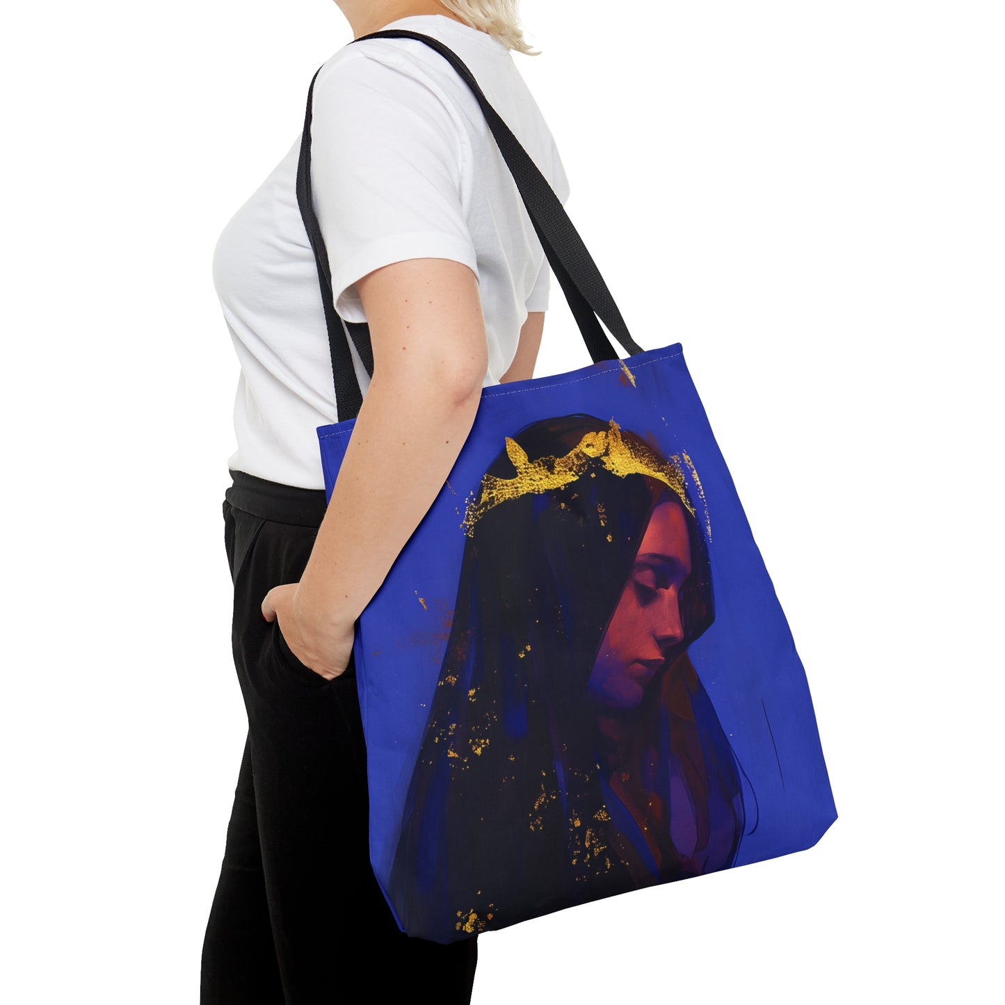 Mary, Mother of God - Queen of Heaven and Earth Tote Bag - Large Medium Small Faith Art Bag - Catholic Faith Purse - Religious Carry All