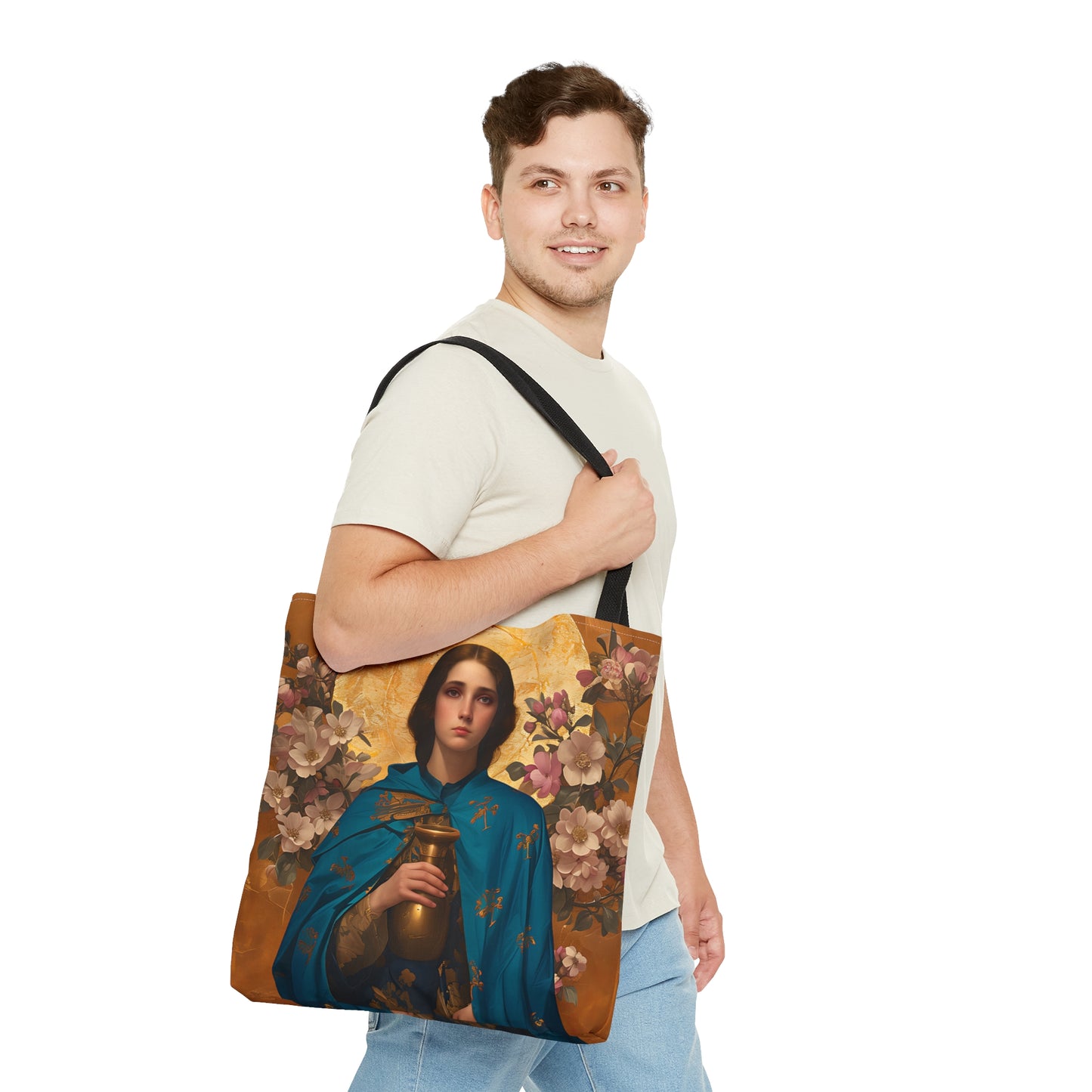 Saint Anastasia the Patrician of Alexandria Tote Bag - Three sizes - Large Medium Small Faith Art Bag - Catholic purse - Double Sided