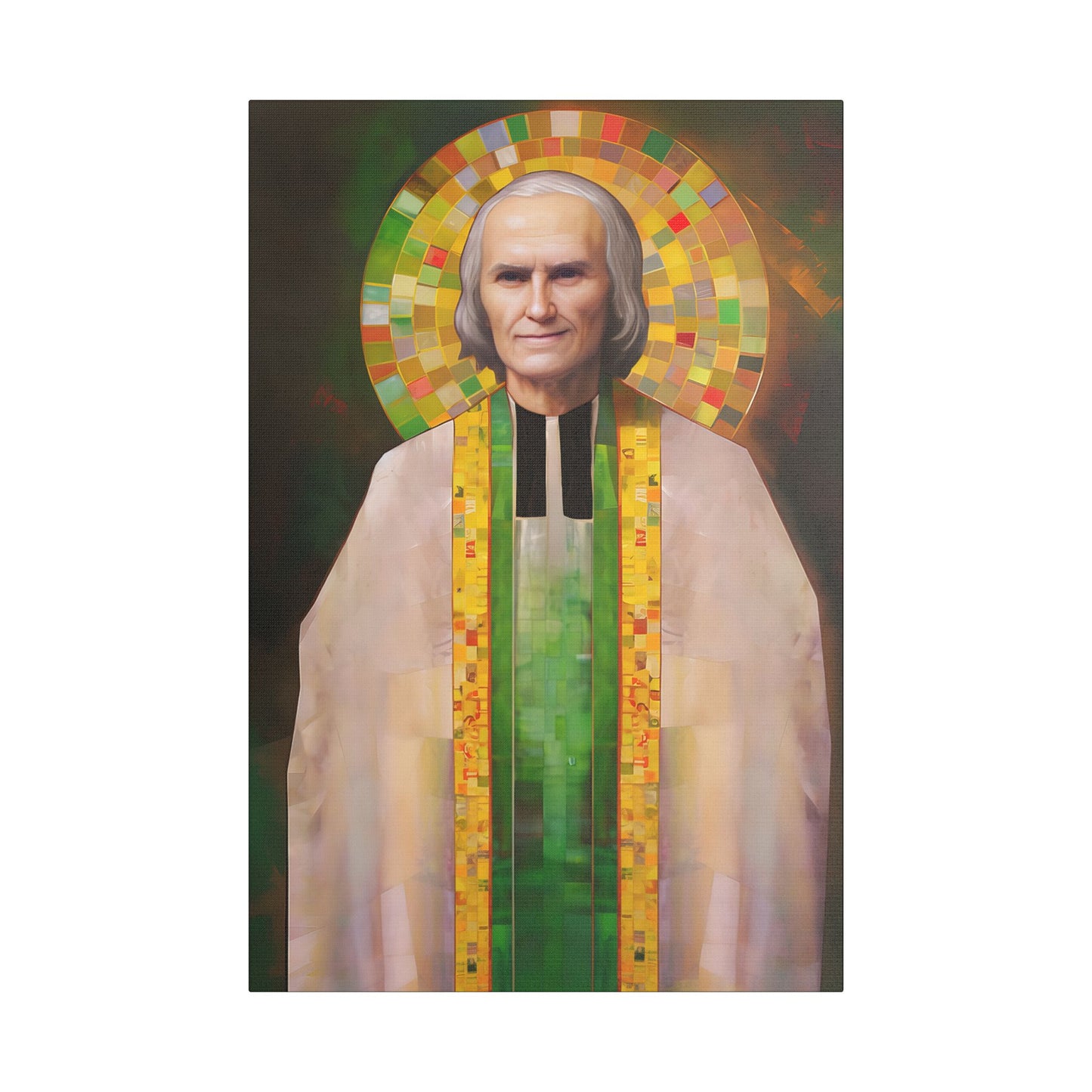 Saint John Vianney Canvas Print - Multiple Sizes - Catholic Home art - Museum Wrapped Canvas - Sanctified Souls Print