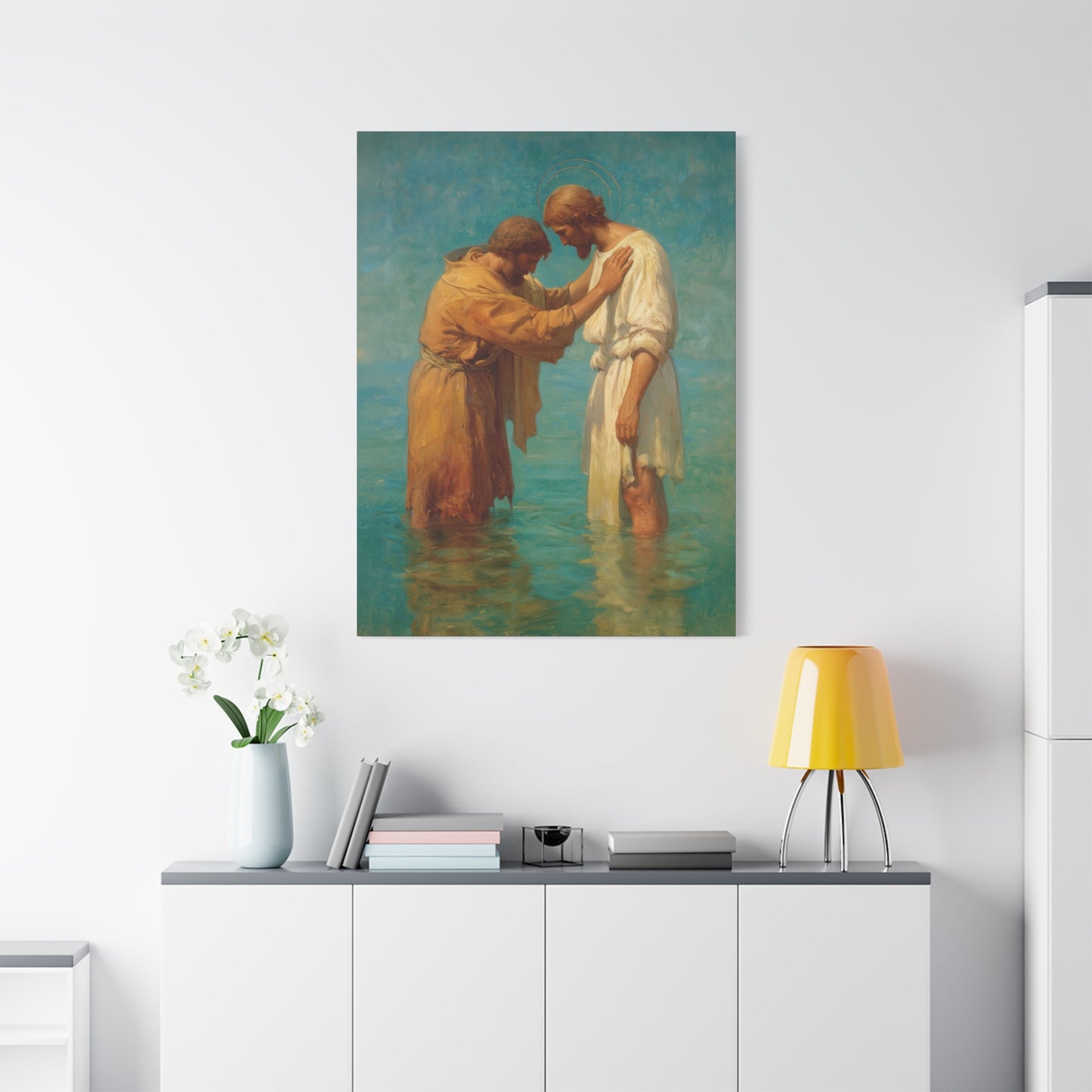 Saint John the Baptist, Servant of the Dawn - Museum Wrapped Canvas - Print - Religious Art for your Home - Christian print - Prayer Room