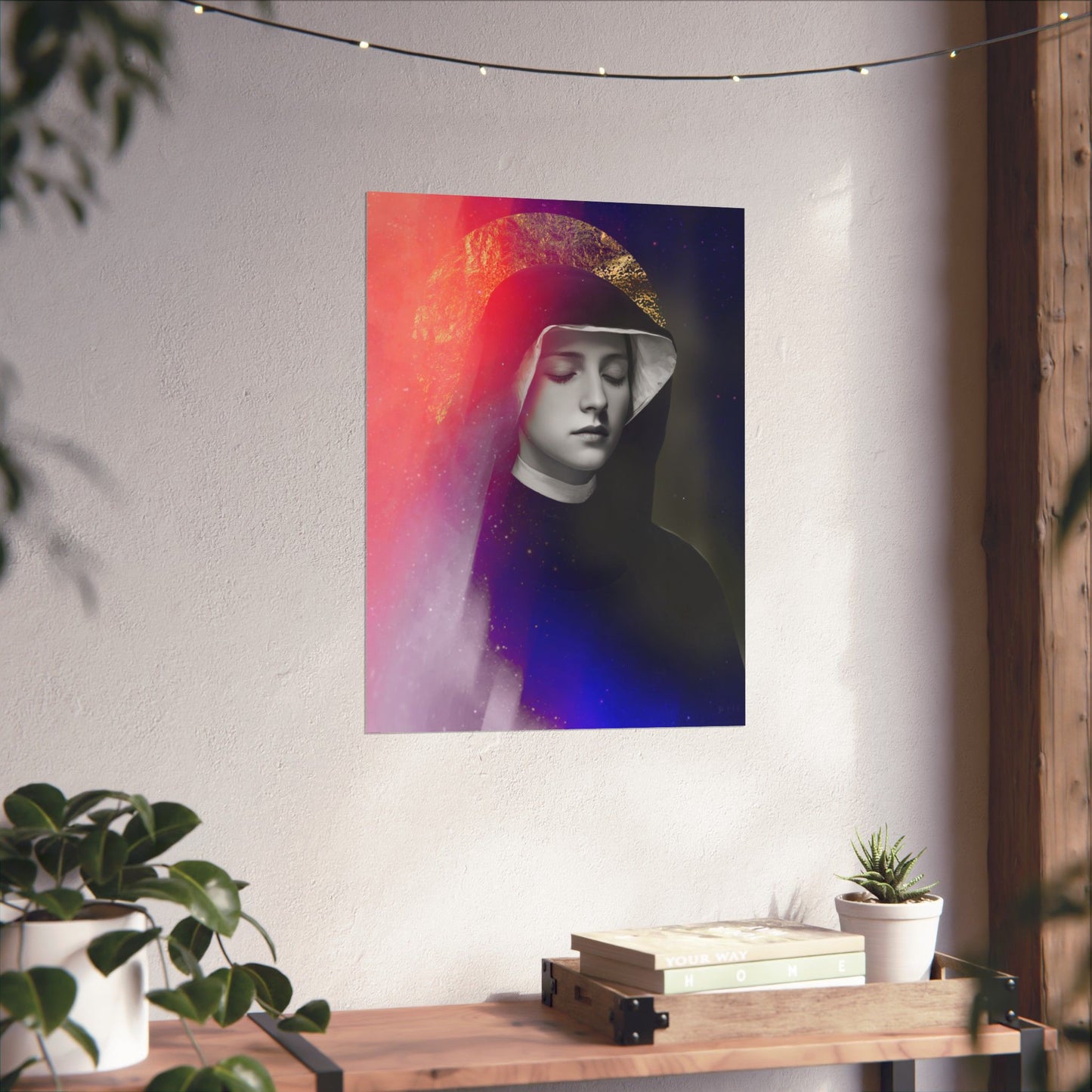 Saint Faustina Kowalska Poster Print - Sanctified Souls Print - Multiple Sizes - Premium Posters - Catholic Art for your home