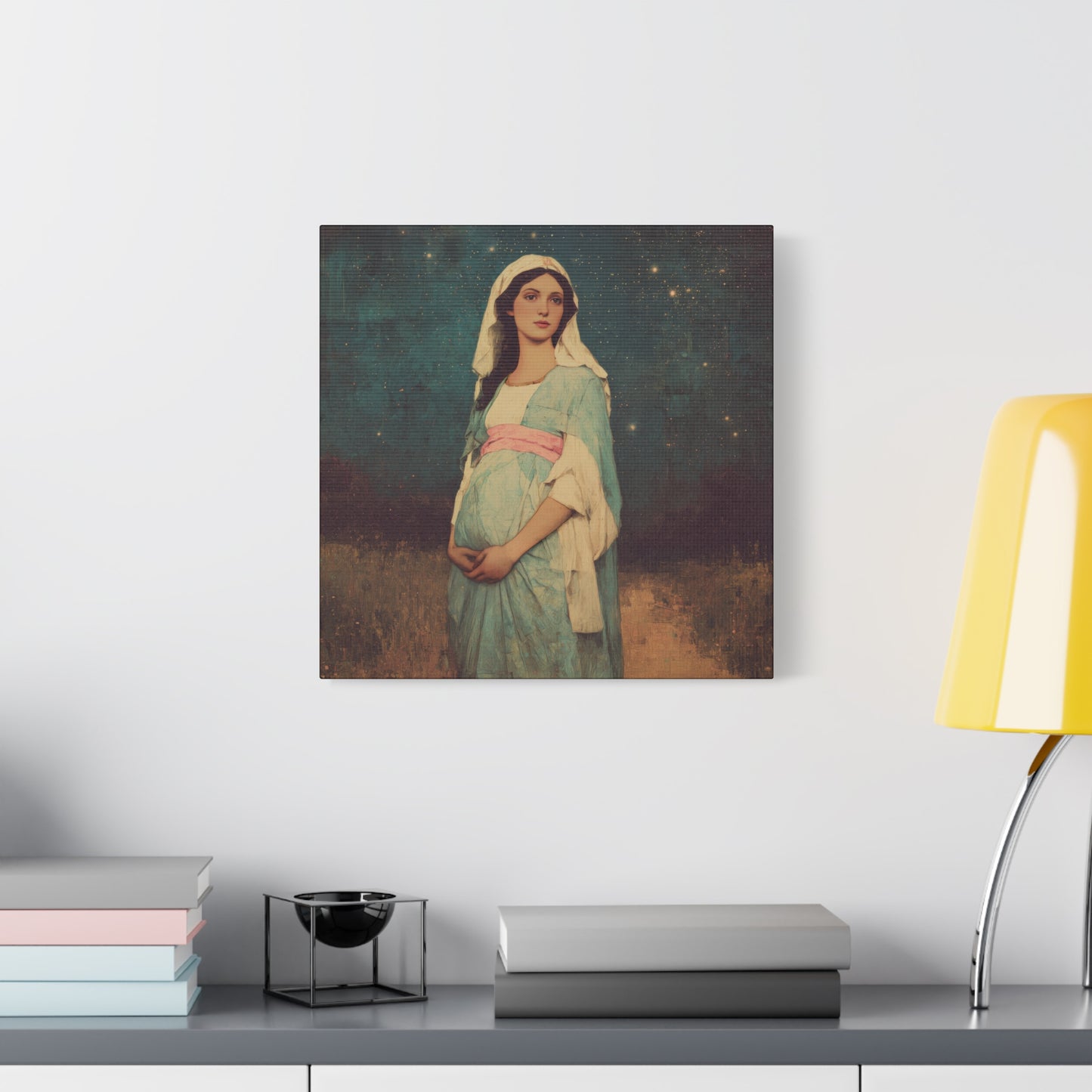 Our Lady of 'O' - Our Lady of Expectation - Mother Mary - Marian Art - Gallery Wrapped Canvas - Print - Catholic Art Print