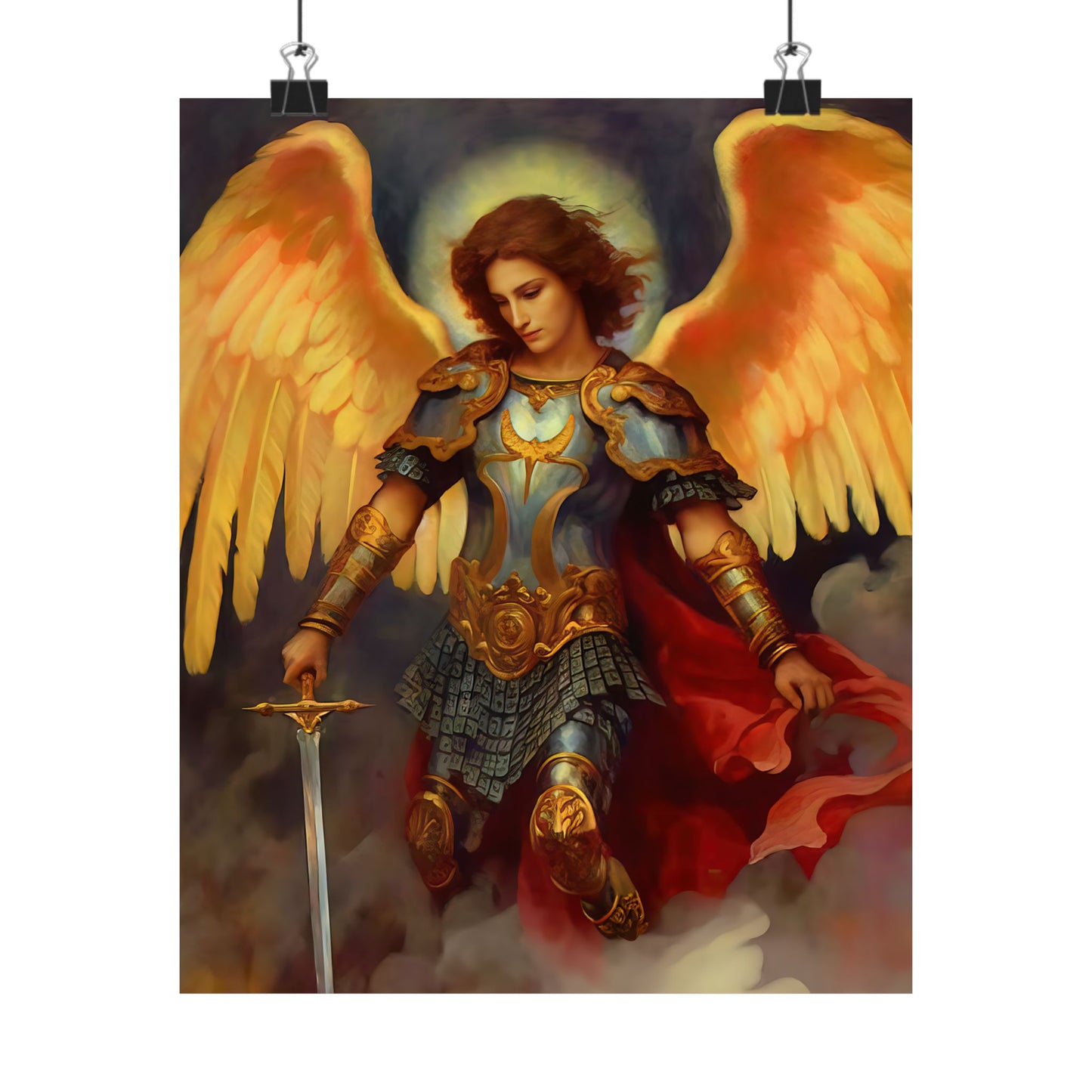 Saint Michael the Archangel - Sanctified Souls Print - Multiple Sizes - Premium Matte Vertical Posters