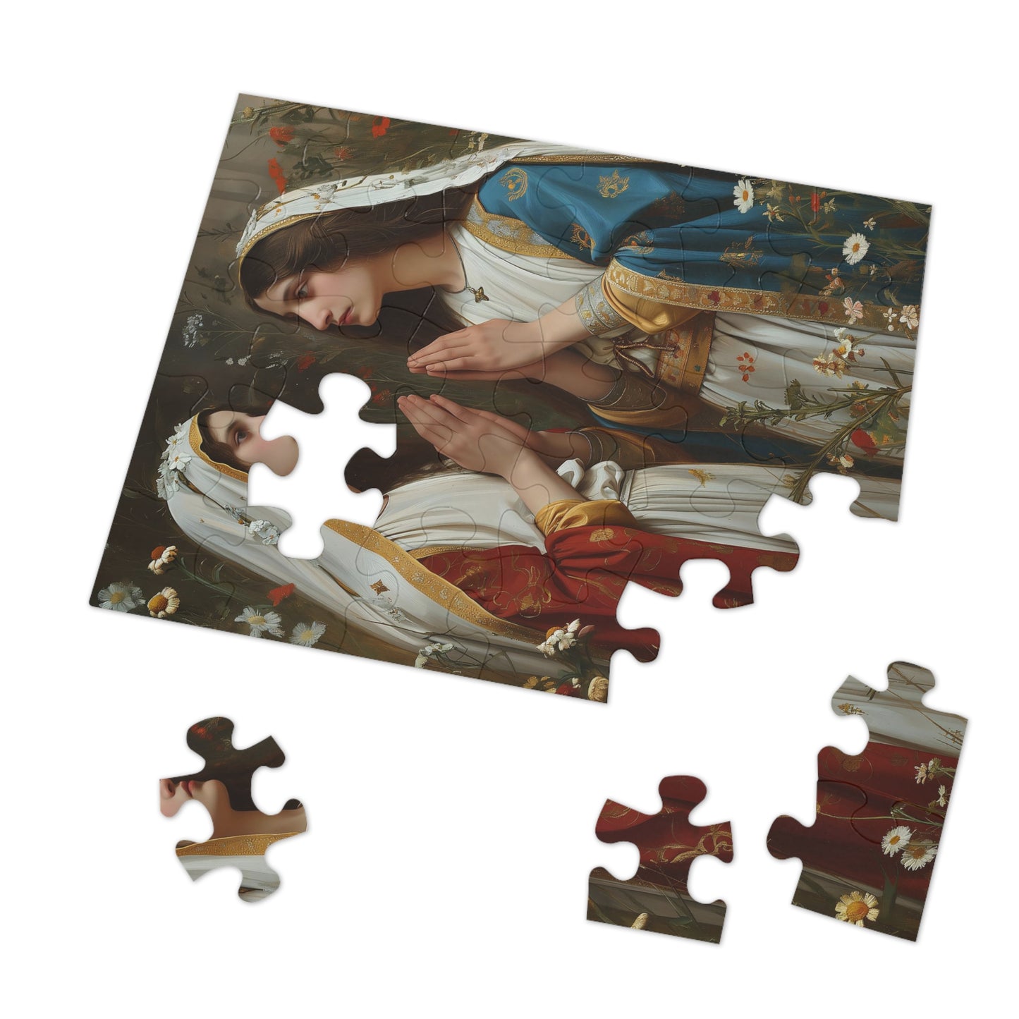 Saints Emiliana and Trasilla - Puzzle and Keepsake Tin - Religious Jigsaw Puzzle (30, 110, 252, 500,1000-Piece) - Religious Puzzle