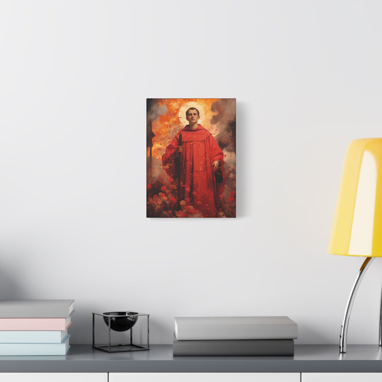 Saint Lawrence Deacon and Martyr Canvas Print - Multiple Sizes - Catholic Home art - Museum Wrapped Canvas - Sanctified Souls Print
