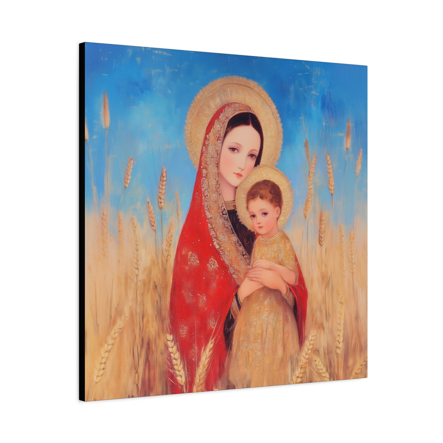 Our Lady of the Harvest  - Multiple Sizes - Catholic Home art - Museum Wrapped Canvas - Sanctified Souls Print