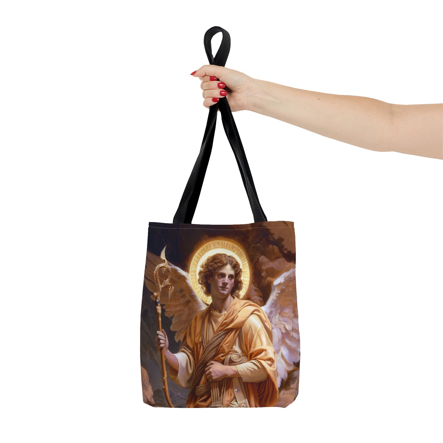 Saint Raphael the Archangel - Tote Bag - Large Medium Small Faith Art Bag - Catholic Faith Purse