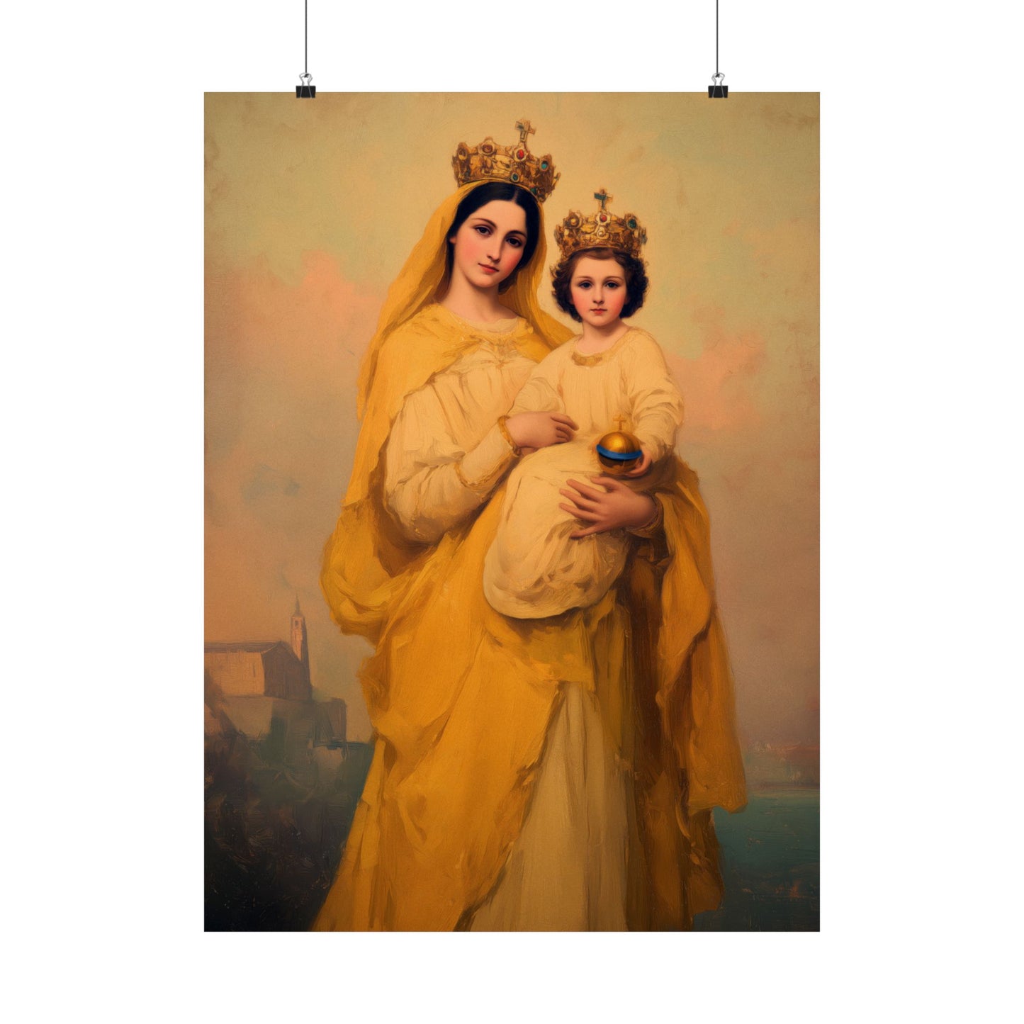 Our Lady of Prompt Succor - Sanctified Souls Print - Multiple Sizes - Premium Matte Vertical Posters