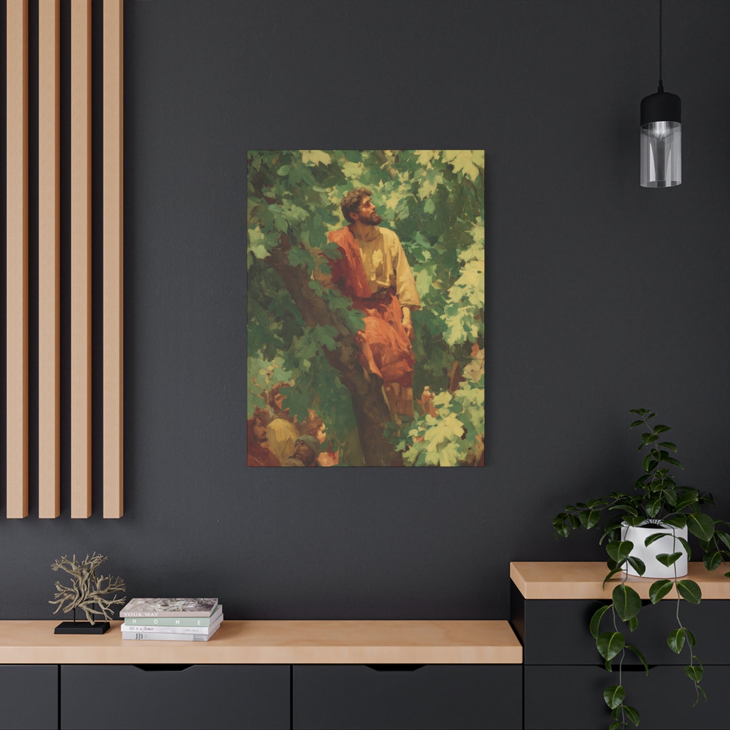 Zacchaeus - Gallery Wrapped Canvas - Print - Religious Art for your Home - Catholic Art Print