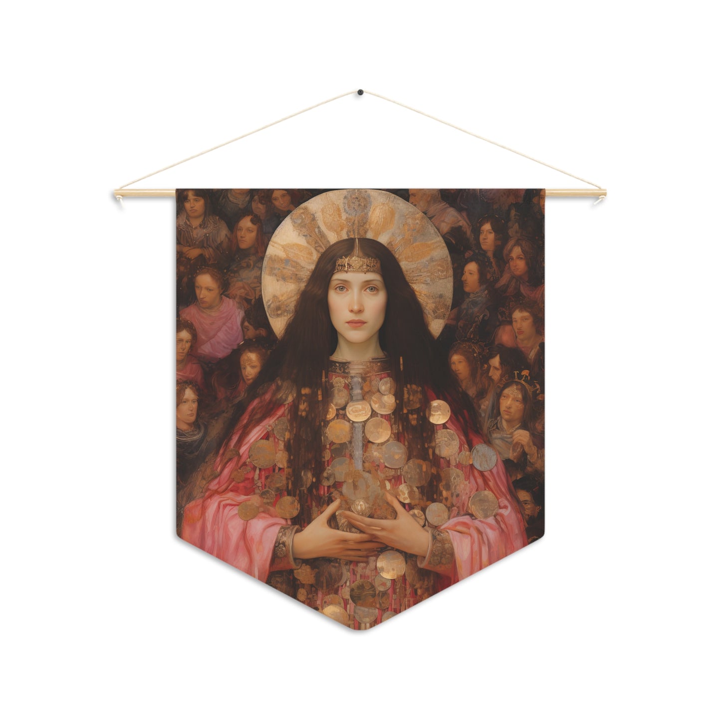 Saint Praxedes Wall Banner / Wall Hanging / Pennant - Religious Art - Prayer room - Catholic Art - Large Print - 18" x 21"