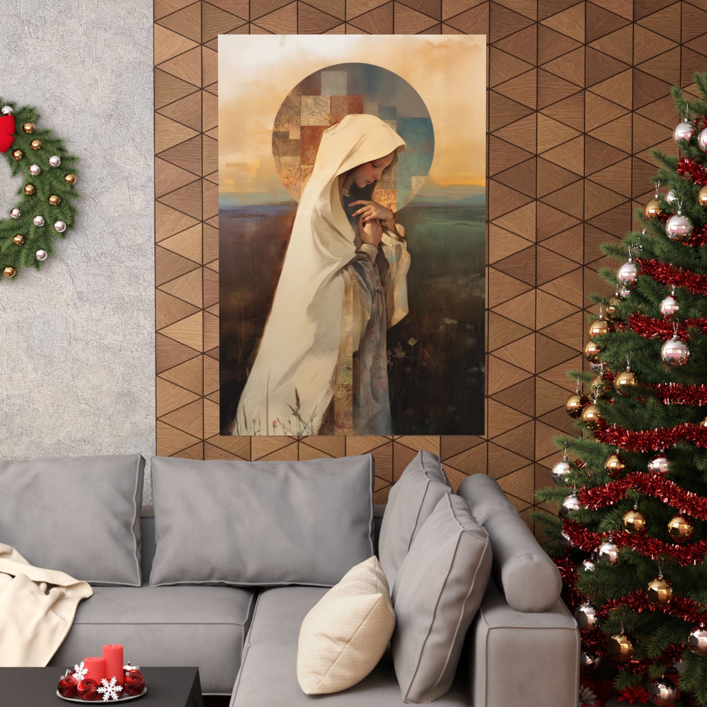Our Lady of the Prairie - Sanctified Souls Print - Multiple Sizes - Premium Posters - Catholic Art - Christian Home
