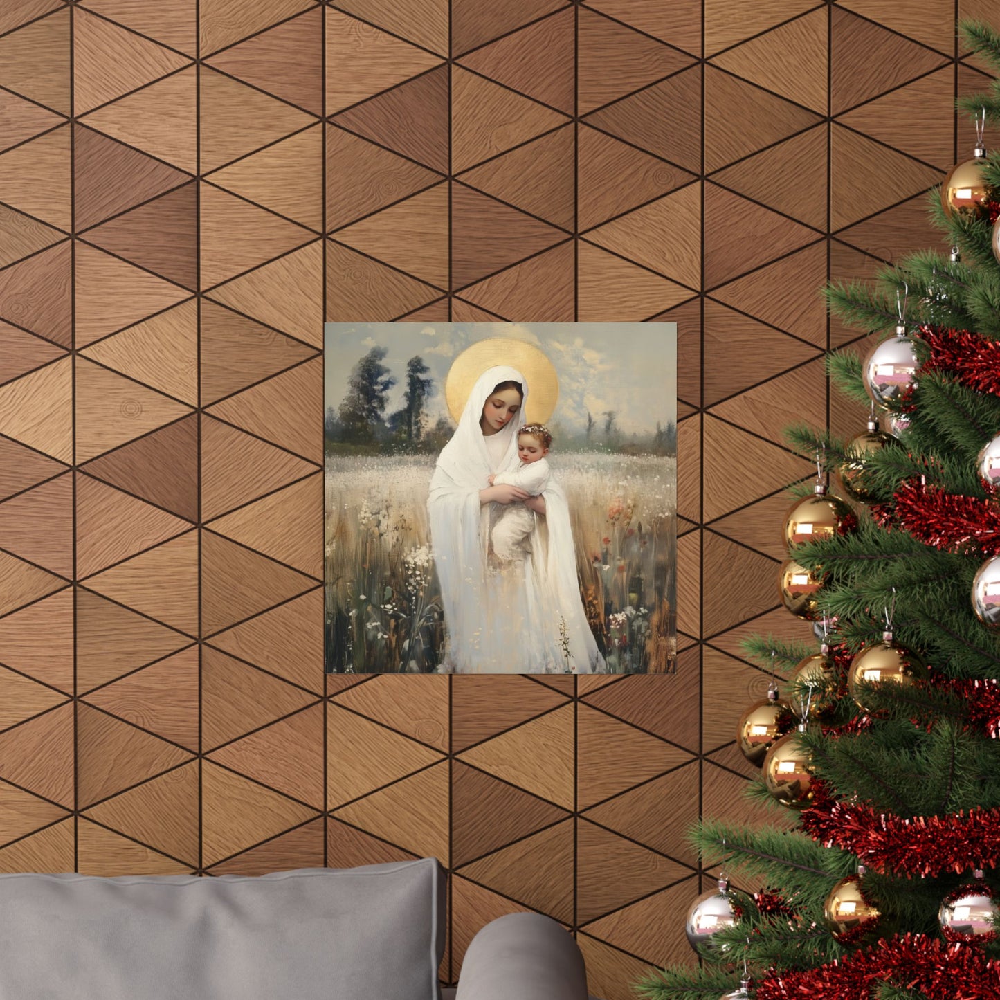 Our Lady of the Prairie - Sanctified Souls Print - Multiple Sizes - Premium Posters - Catholic Art - Christian Home