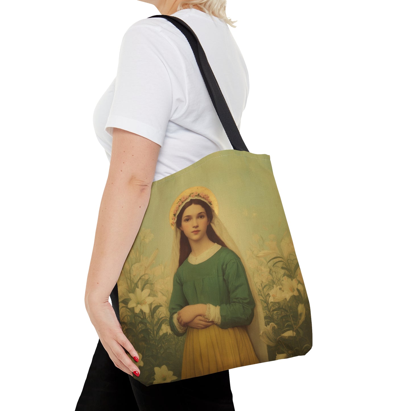 Saint Maria Goretti - Tote Bag - Large Medium Small Faith Art Bag - Bible Study Faith Purse - Double Sided