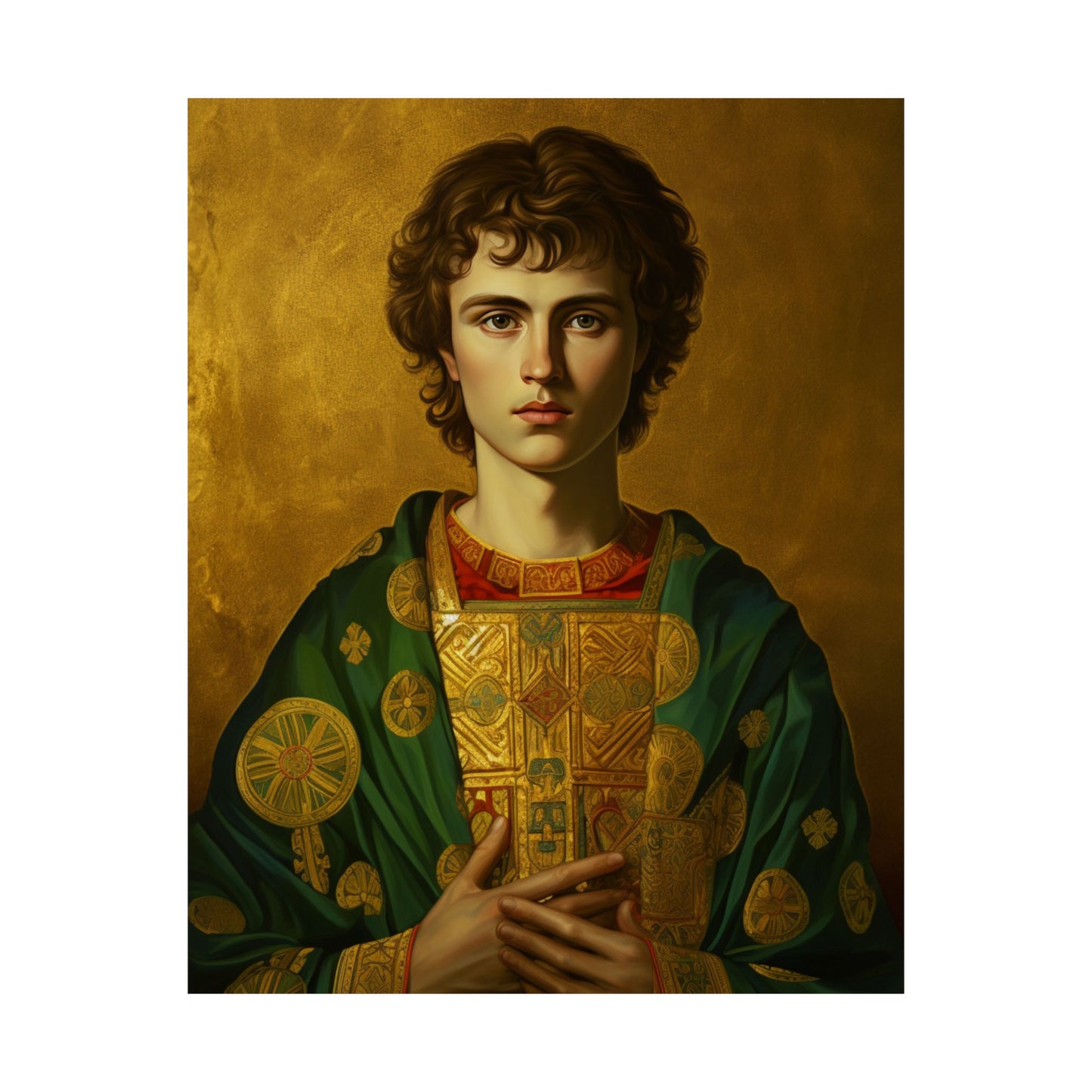Saint Pantaleon - Sanctified Souls Print - Multiple Sizes - Premium Matte Vertical Posters - Religious Art for the home
