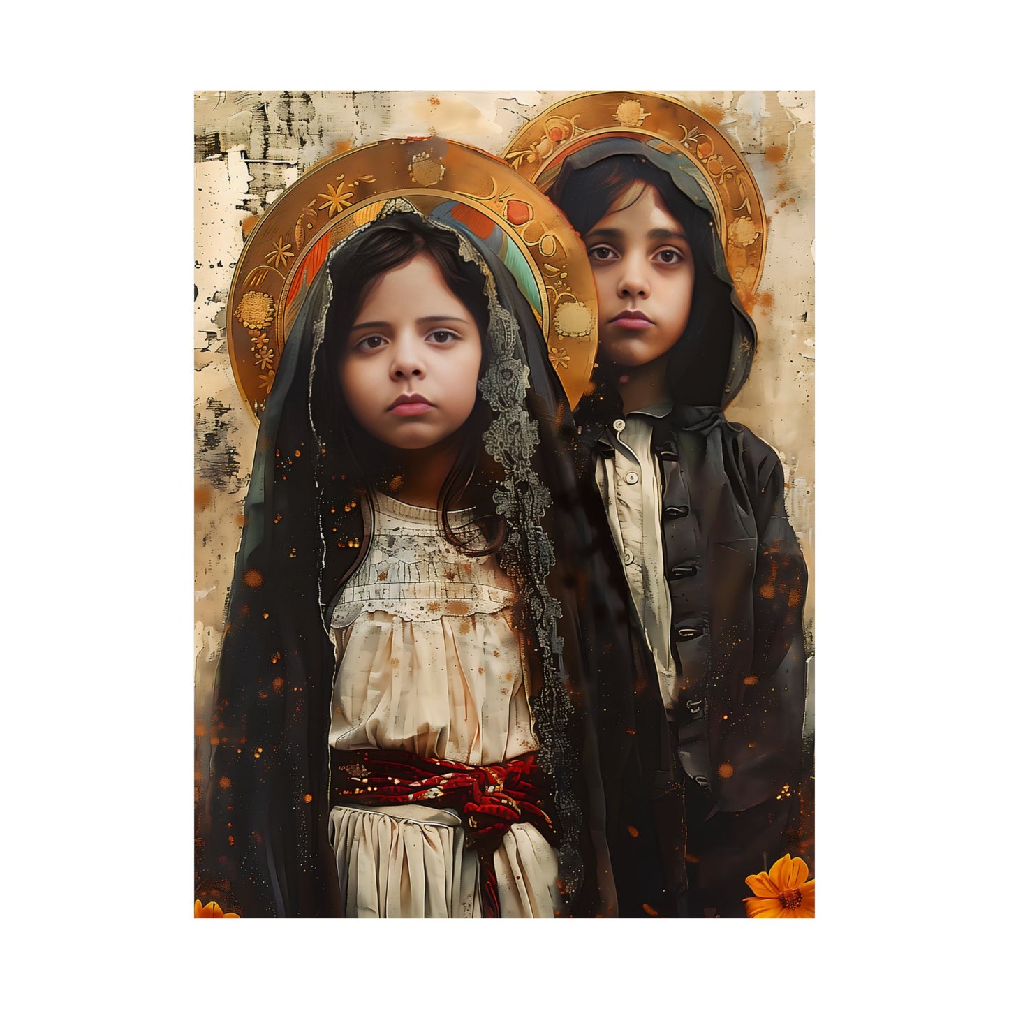 Saints Jacinta and Francisco Marto - Sanctified Souls Print - Multiple Sizes - Premium Matte Vertical Posters