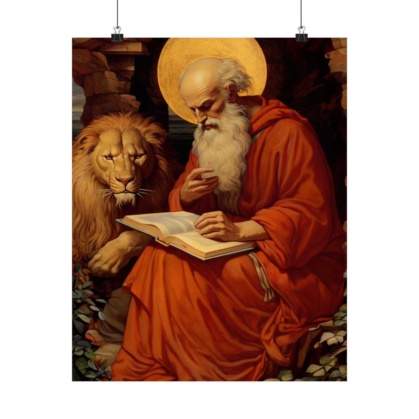 Saint Jerome - Sanctified Souls Print - Multiple Sizes - Premium Matte Vertical Posters