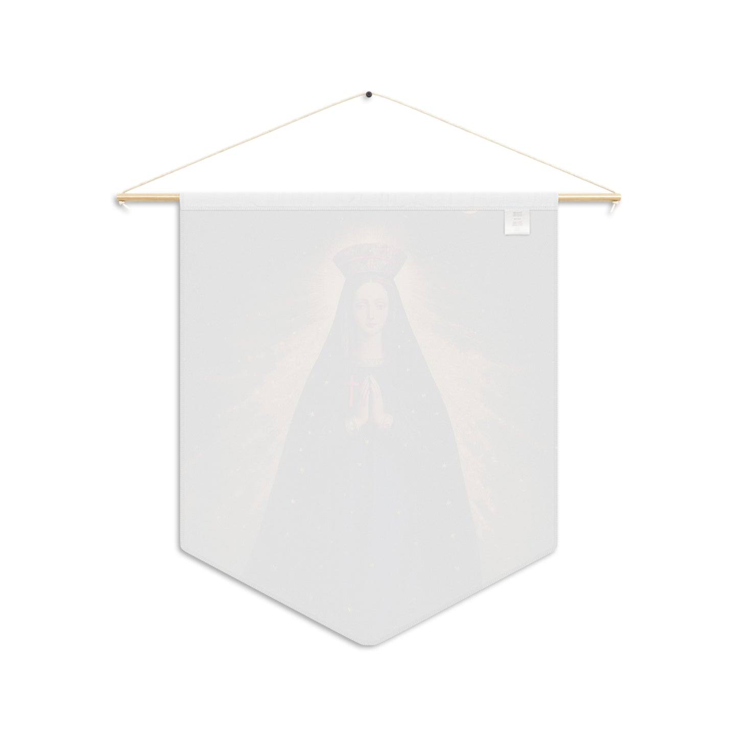 Our Lady of Pontmain Pennant / Banner / Wall Hanging - Prayer room art - 18" x 21" - Catholic - Large Banner - Gifts for Catholics