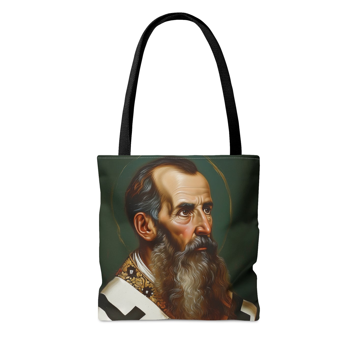 Saint Basil the Great Tote Bag - Purse - Three sizes - Large Medium Small Faith Art Bag - Catholic faith carry-all purse - Double Sided