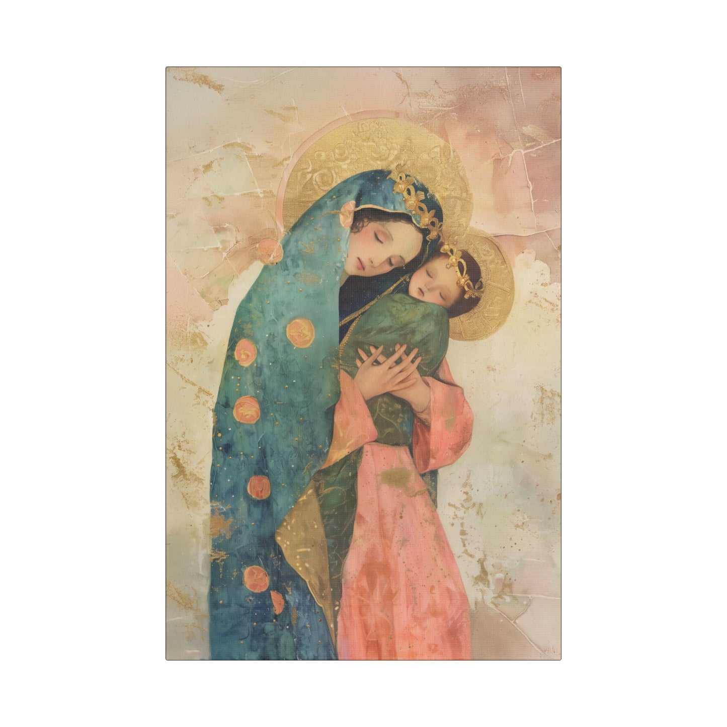 The Sweet Advocate of Souls - Mary, Help of Christians -  Museum Wrapped Canvas Print - Multiple Sizes - Catholic Home art Matte Canvas