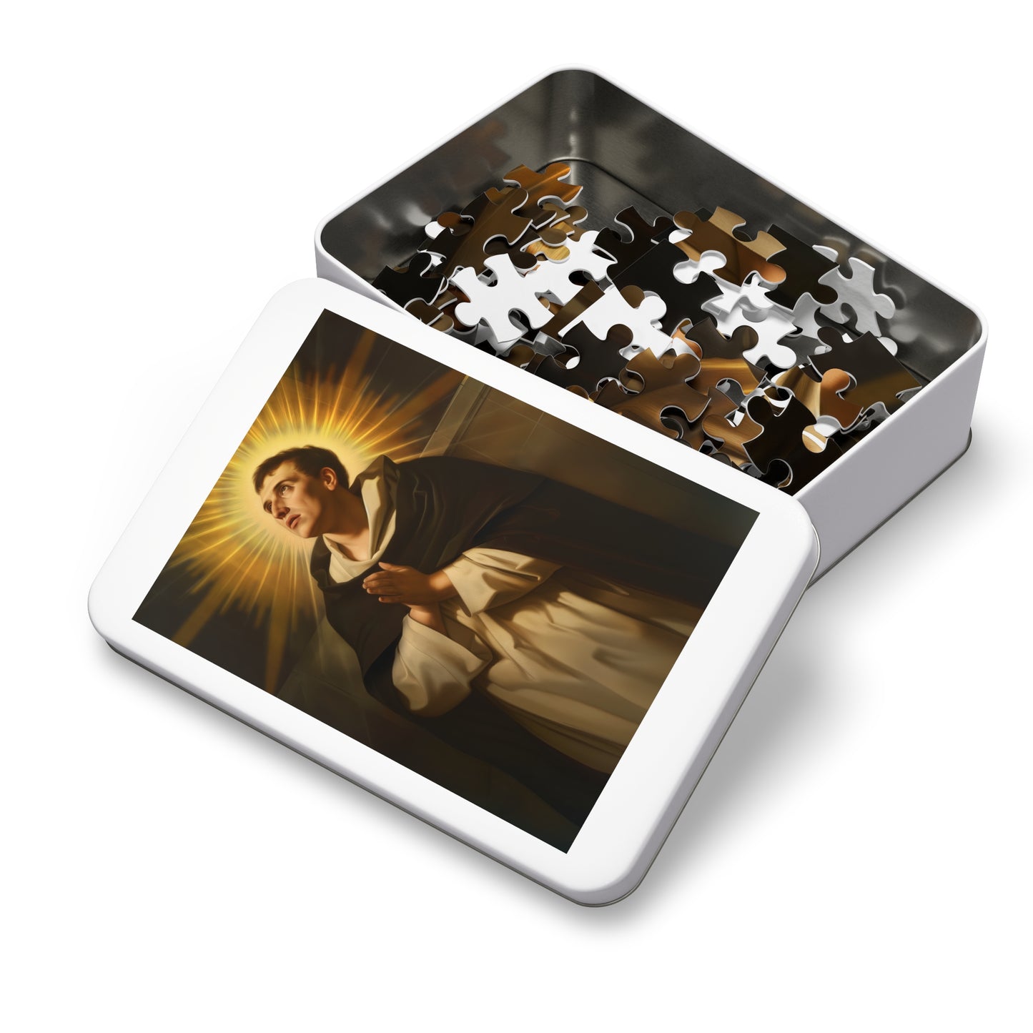 Saint Thomas Aquinas - Puzzle and Keepsake Tin - Religious Jigsaw Puzzle (30, 110, 252, 500,1000-Piece) - Religious Puzzle