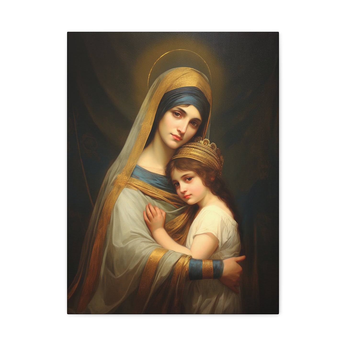 Saint Anne mother of Mary the Blessed Virgin - Museum Wrapped Canvas - Sanctified Souls Print - Religious Art for your Home