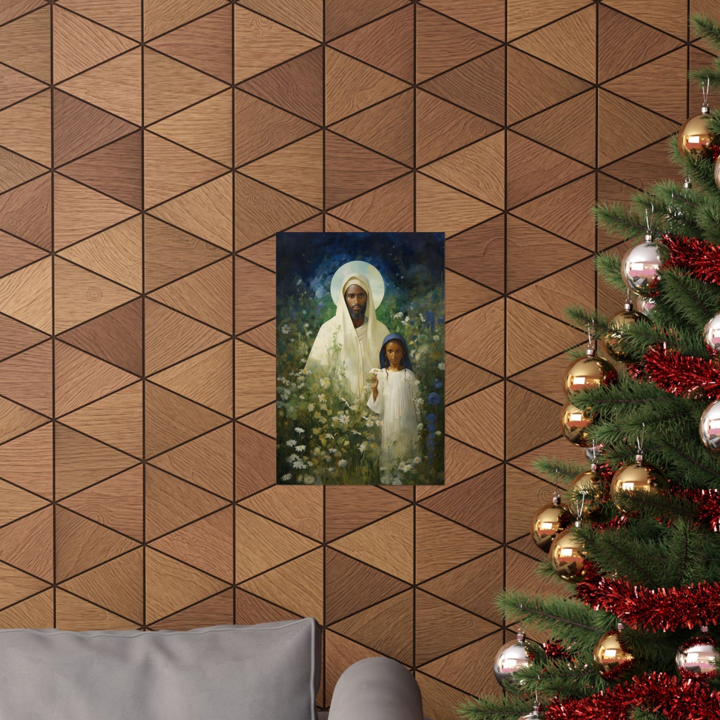 Saint Joachim Print - Father of Virgin Mary - Patron Saint of Fathers - Multiple Sizes - Premium Matte Vertical Posters - Catholic Art