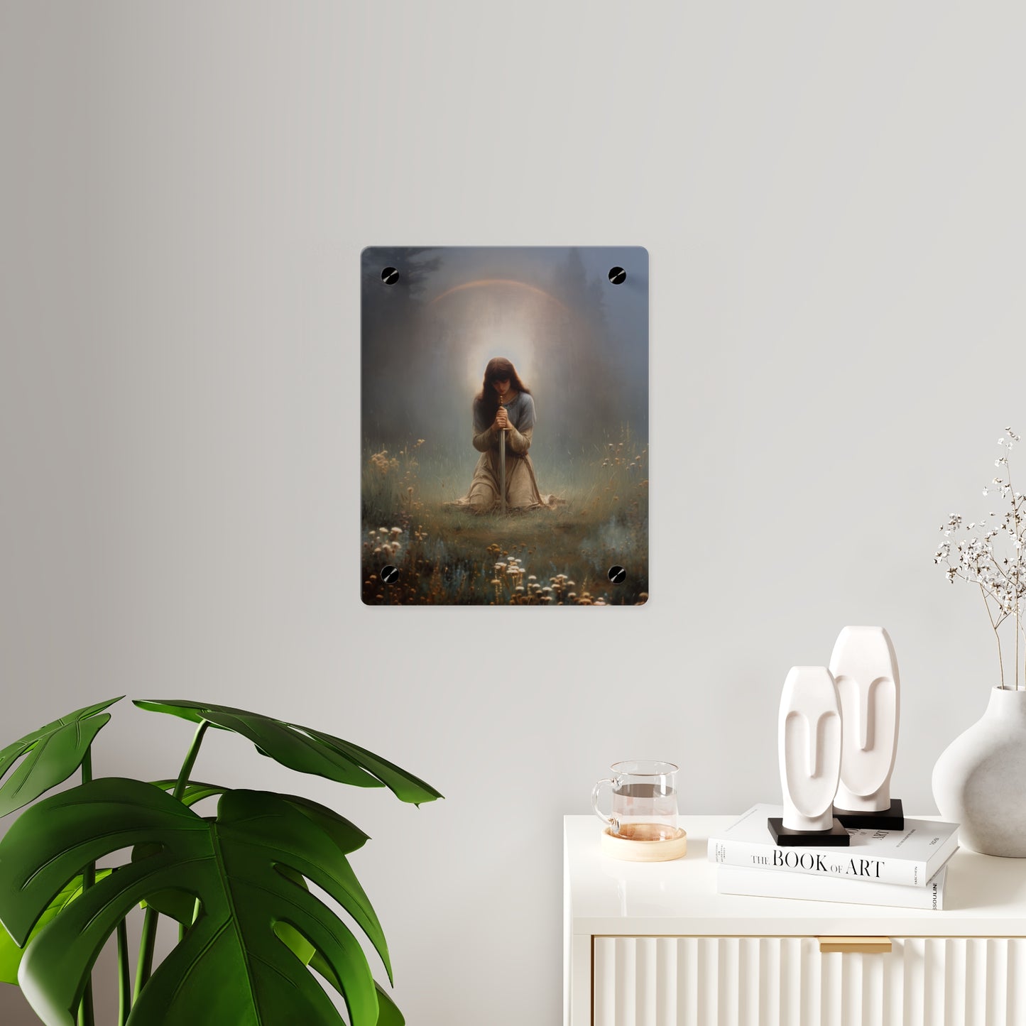 Saint Joan of Arc Wall Art Panel - Ready to Hang Acrylic Print - Catholic Saint Art - Patron Saint Print - No Frame needed