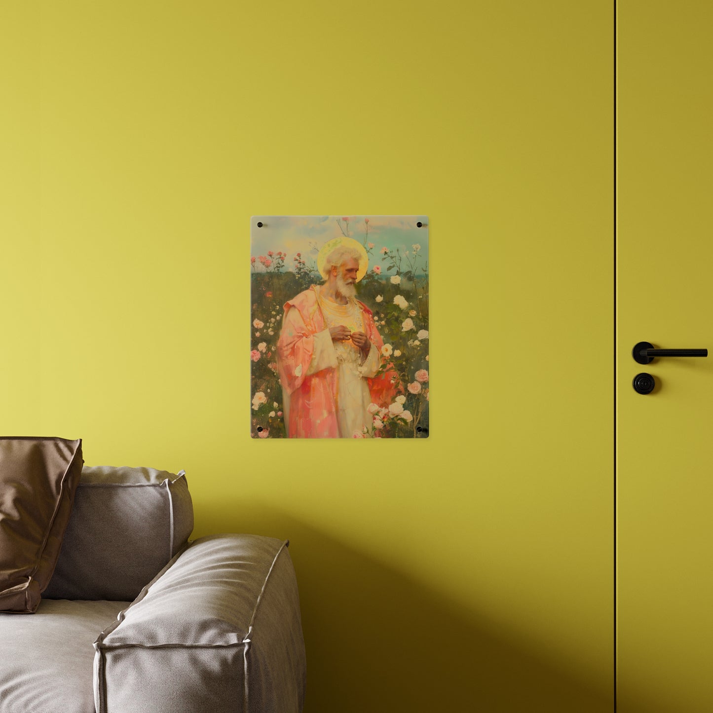 Saint Valentine Wall Art Panel - Ready to Hang Acrylic Print - Catholic Saint Art - Patron Saint Print - Catholic Saint Wall Art