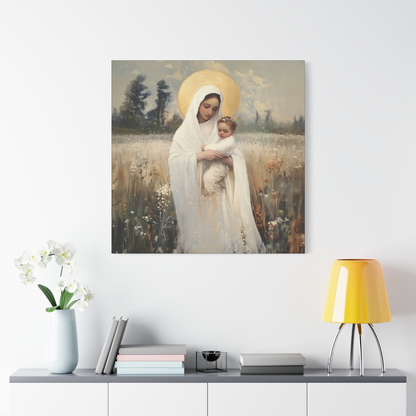 Our Lady of the Prairie - Multiple Sizes - Catholic Home art - Museum Wrapped Canvas - Sanctified Souls Print