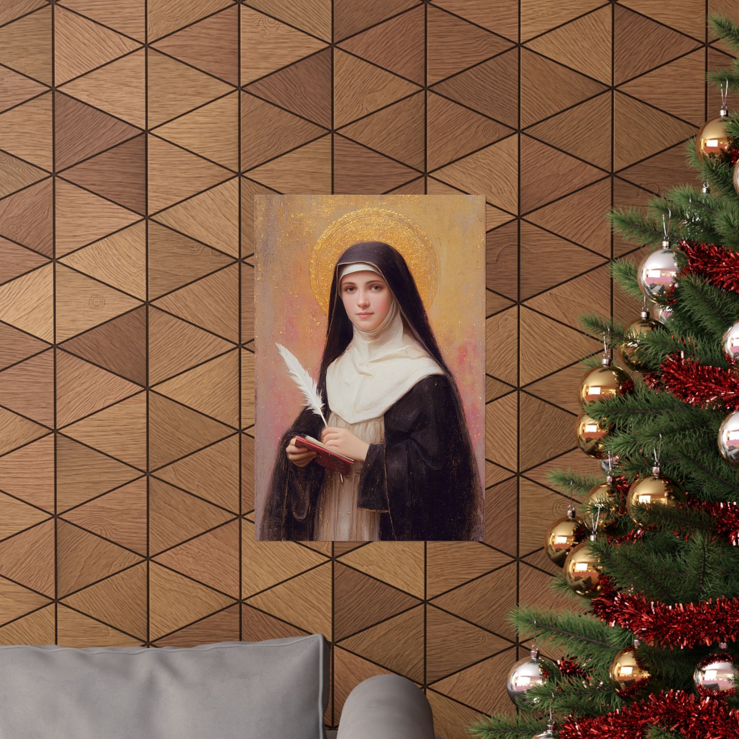 Saint Mechtildis / Mechtide of Hefta / Mechthild of Hackeborn - Sanctified Souls Print - Multiple Sizes - Premium Matte Vertical Posters