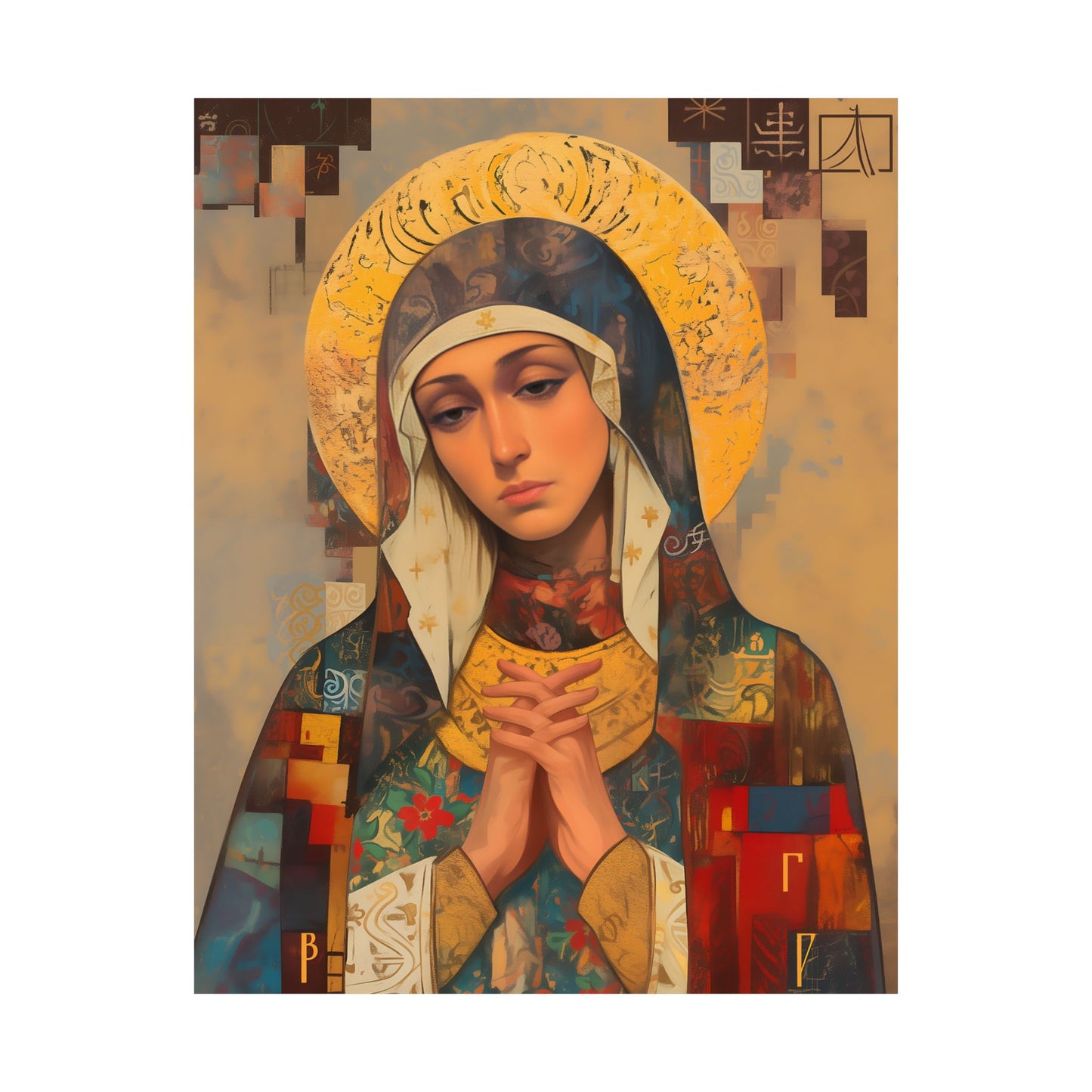 Virgin Mary - Holy Mother of Grace Poster Print - Sanctified Souls Print - Multiple Sizes - Premium Posters - Catholic Art