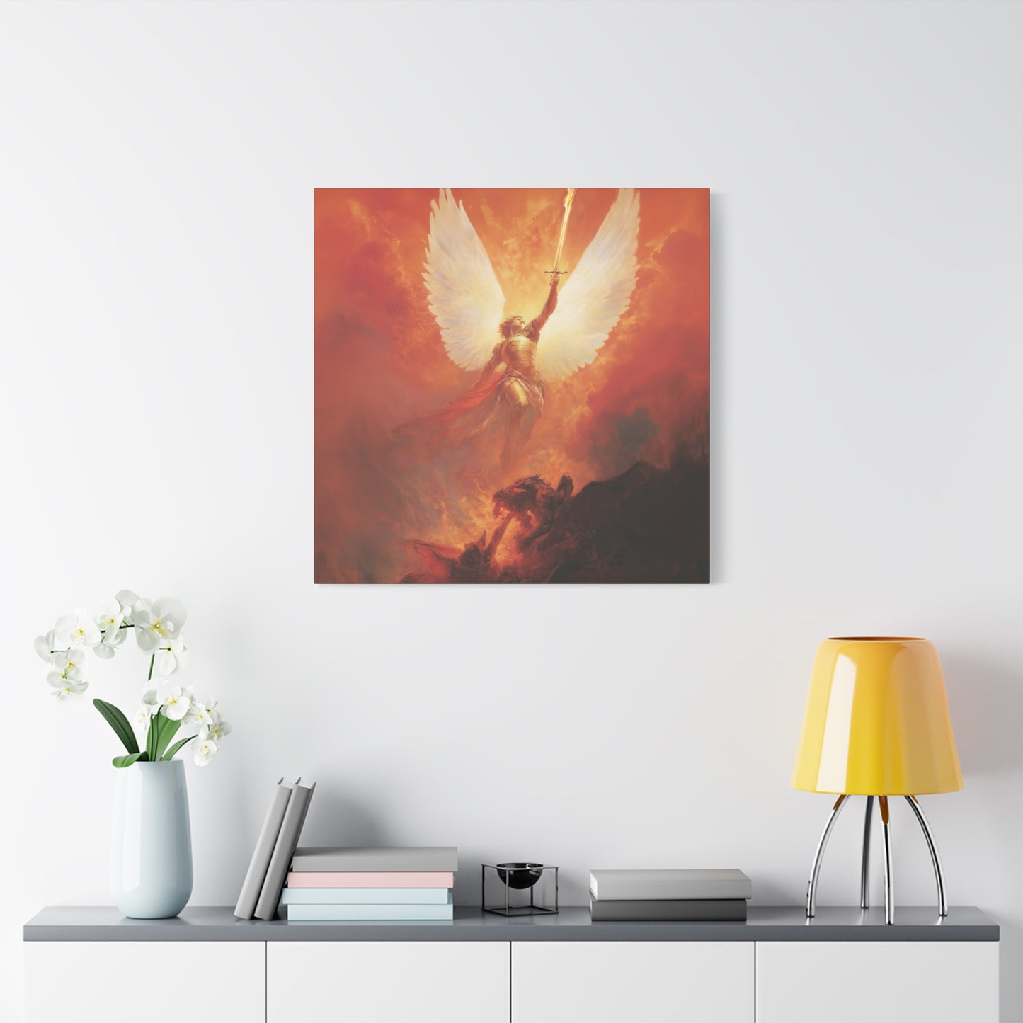 Saint Michael the Archangel -  Museum Wrapped Canvas - Sanctified Souls Print - Religious Art for your Home - Angel Art - Religious