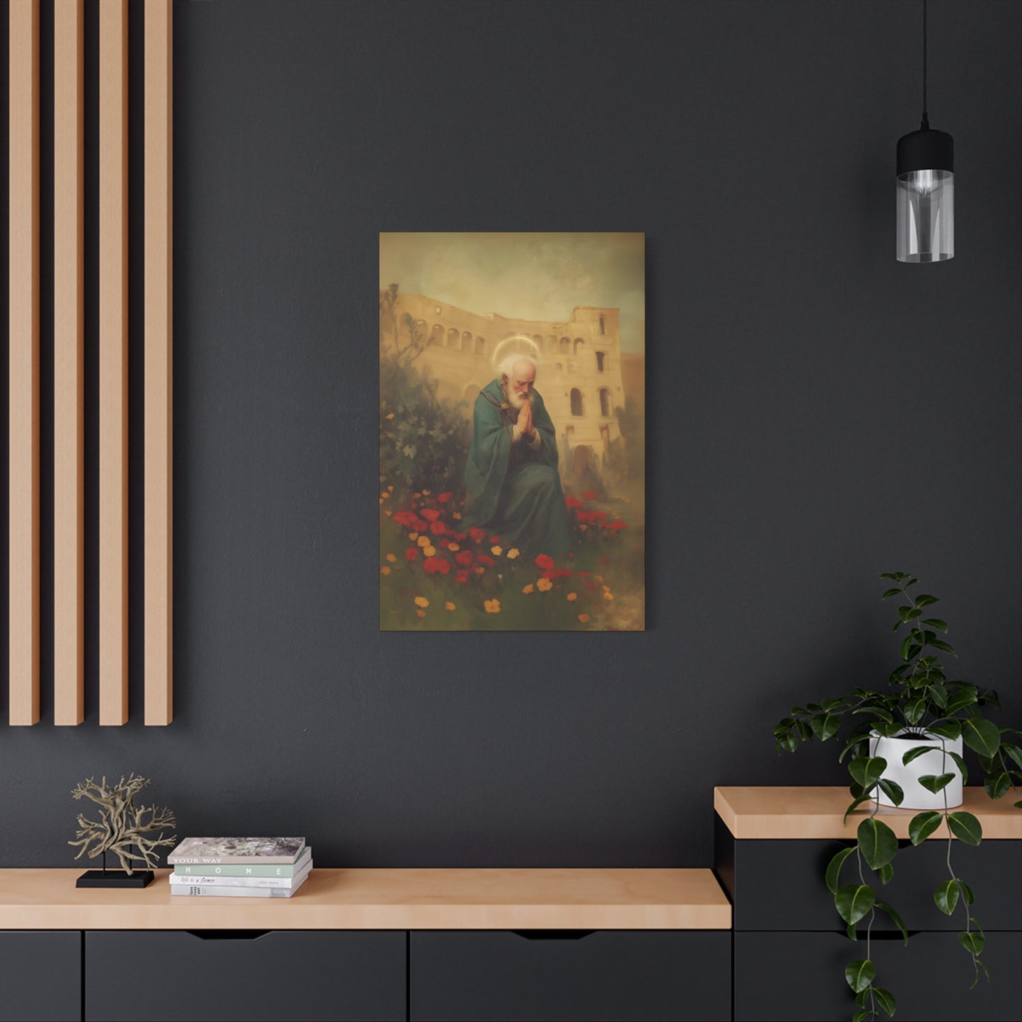 Saint Cyprian - Multiple Sizes - Catholic Home art - Museum Wrapped Canvas - Sanctified Souls Print - Catholic Martyr Art