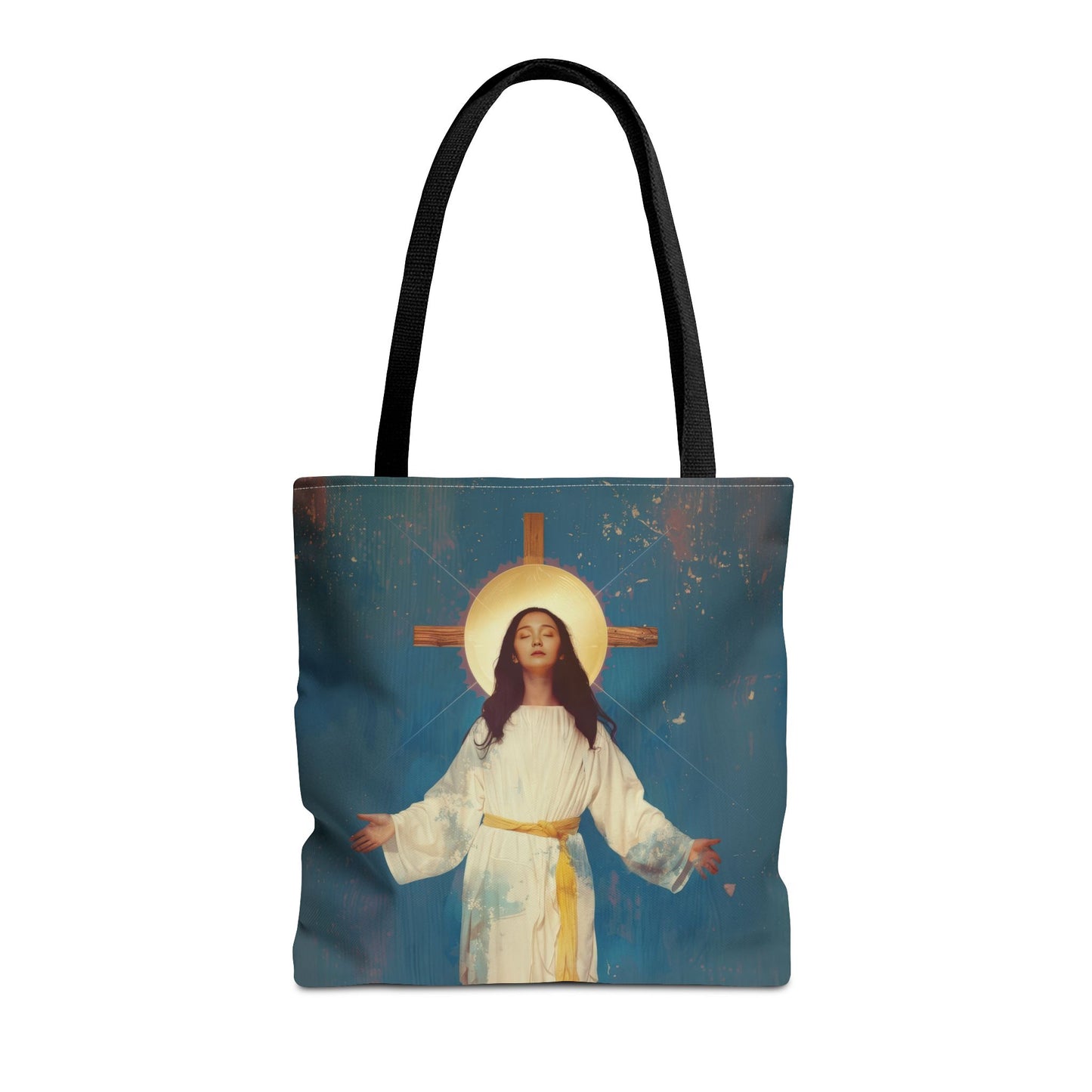 Our Lady of Akita - Mother Mary - Tote Bag - Large Medium Small Faith Art Bag - Re-usable Tote Purse - Double Sided