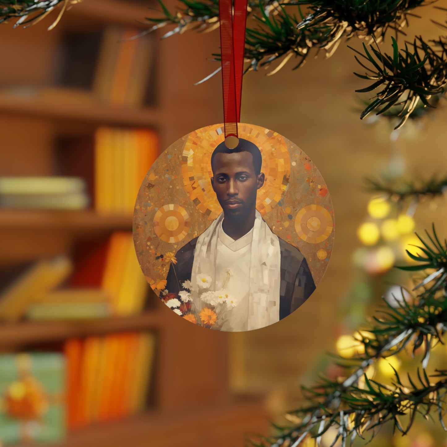 Saint Martin de Porres - Religious Holiday Christmas Ornament and Keepsake - Double sided Keepsake Religious Ornament