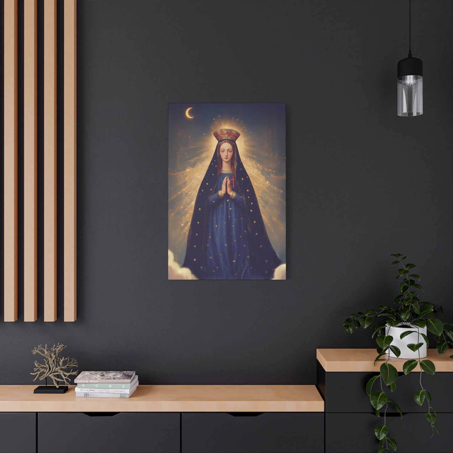 Our Lady of Pontmain - Multiple Sizes - Catholic Home art - Museum Wrapped Canvas - Sanctified Souls Print - Mother Mary Art