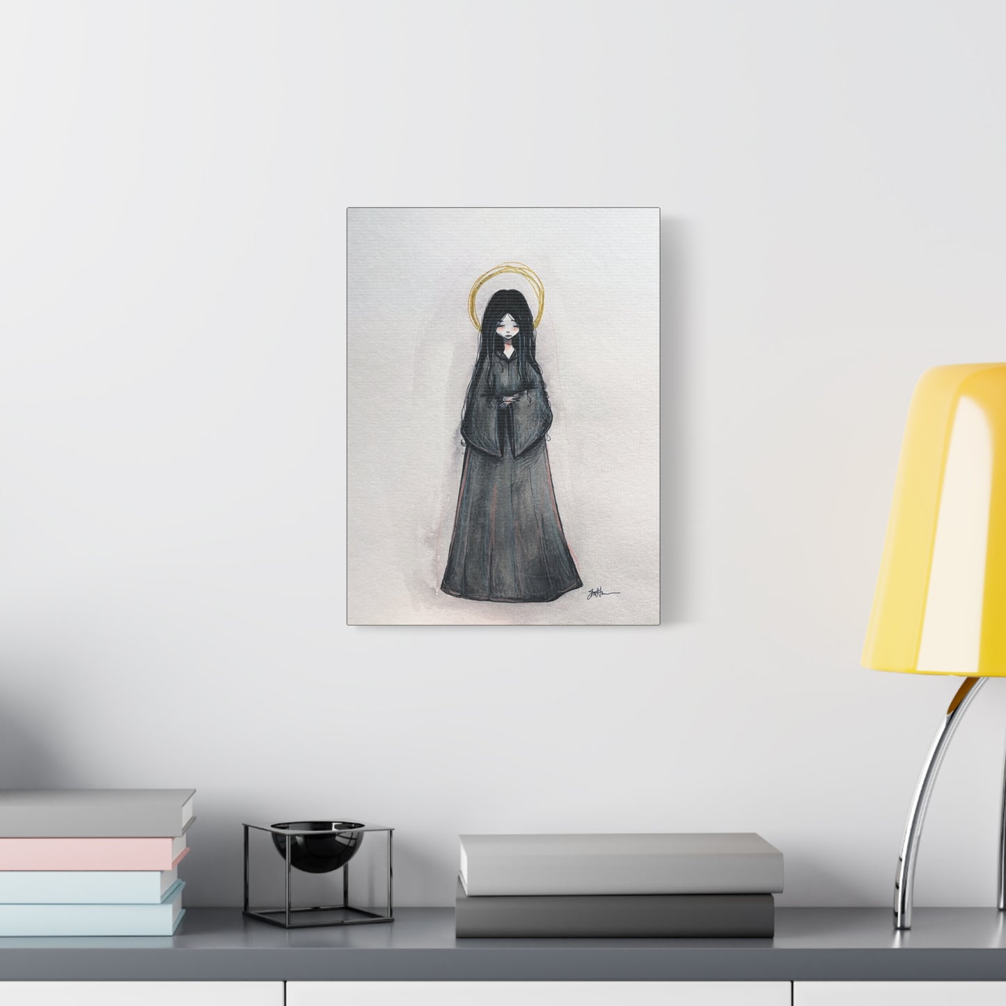 Blessed Mary Magdalen Kiota Hand-Drawn Catholic Canvas Print | Martyrs of Japan Sacred Art | Sanctified Solocosmo Religious Artwork
