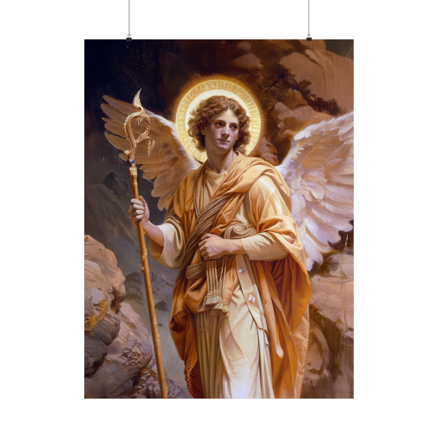 Saint Raphael the Archangel - Sanctified Souls Print - Multiple Sizes - Premium Matte Vertical Posters
