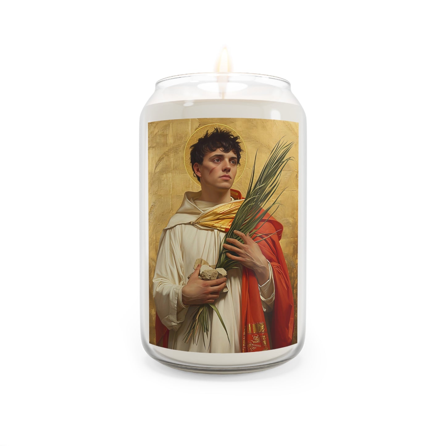 Saint Stephen - Scented Prayer Candle, 13.75oz - Tall Size - Religious Prayer Candle - Catholic Art
