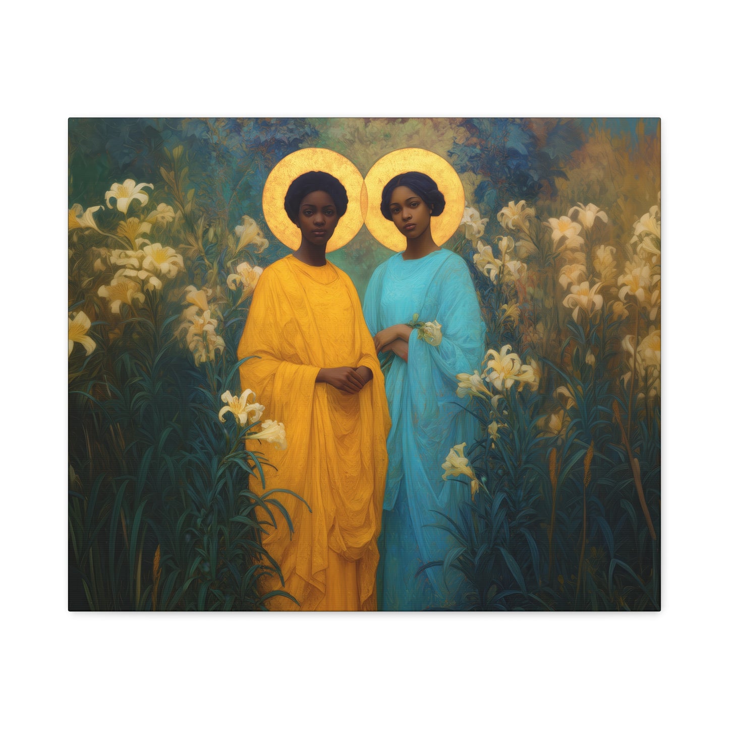 Saint Perpetua and Saint Felicity -  Museum Wrapped Canvas - Sanctified Souls Print - Religious Art for your Home - Catholic Saint Art