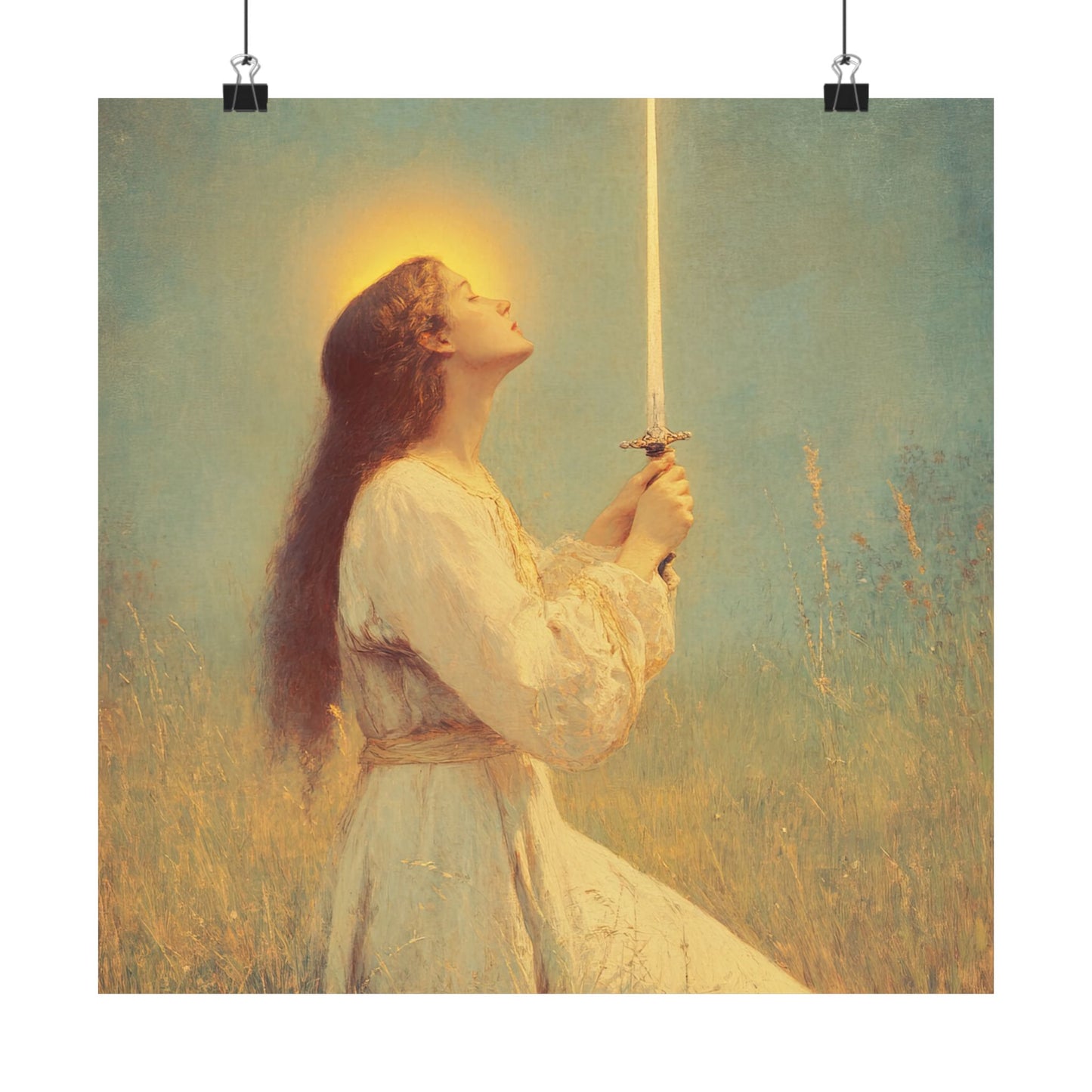 Saint Joan of Arc - Sanctified Souls Print - Multiple Sizes - Premium Posters - Catholic Art - Christian Home Decor Artwork