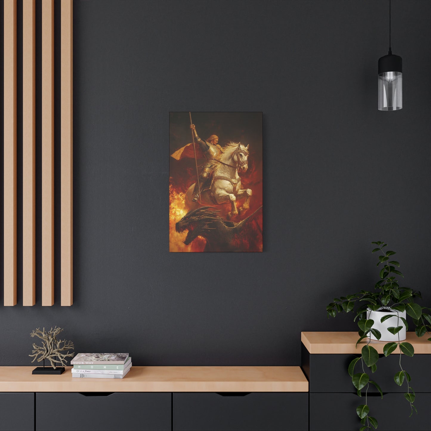 Saint George -  Museum Wrapped Canvas - Sanctified Souls Print - Religious Art for your Home - Catholic Patron Saint Art