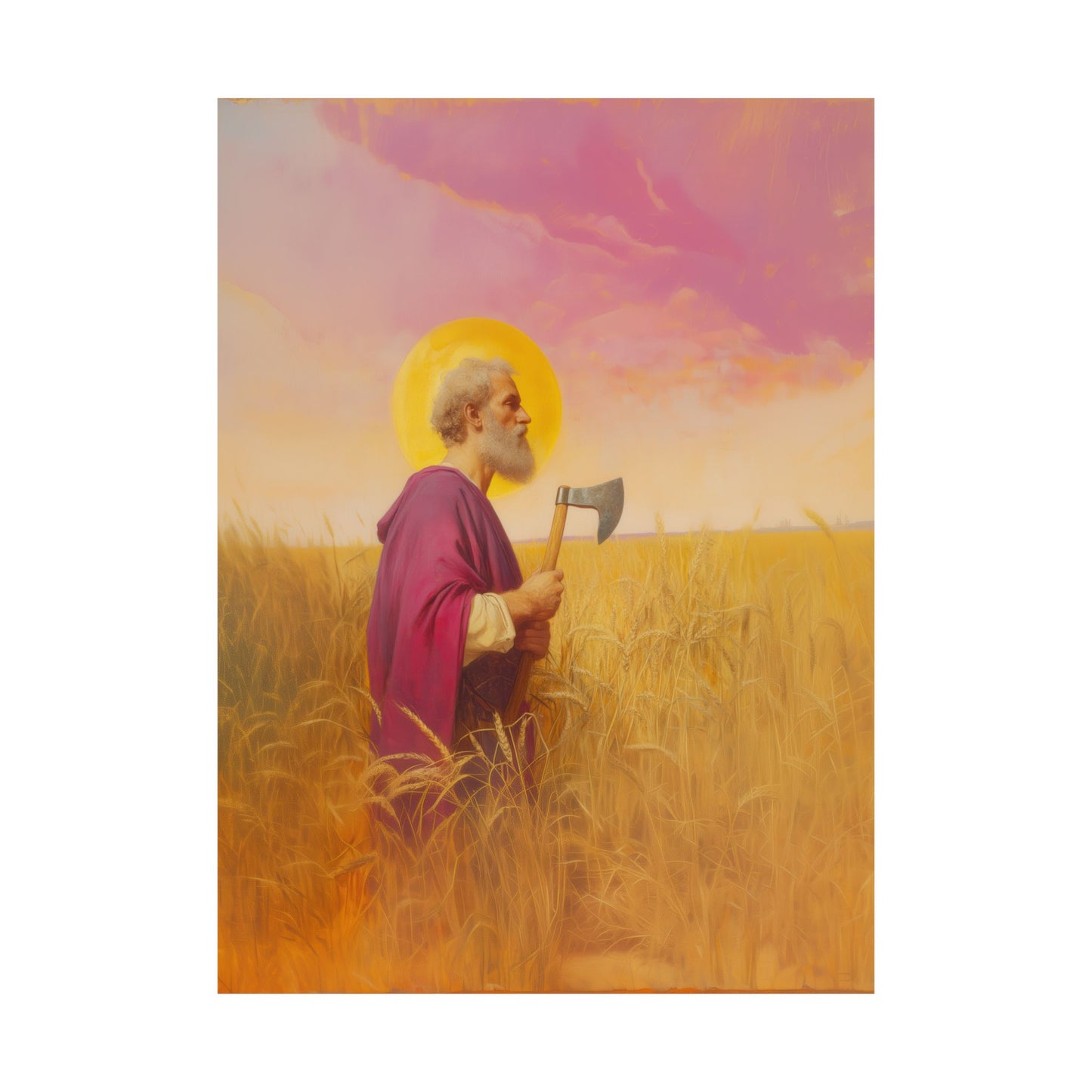 Saint Matthias - Sanctified Souls Print - Multiple Sizes - Premium Posters - Catholic Art - Christian Home Decor Artwork