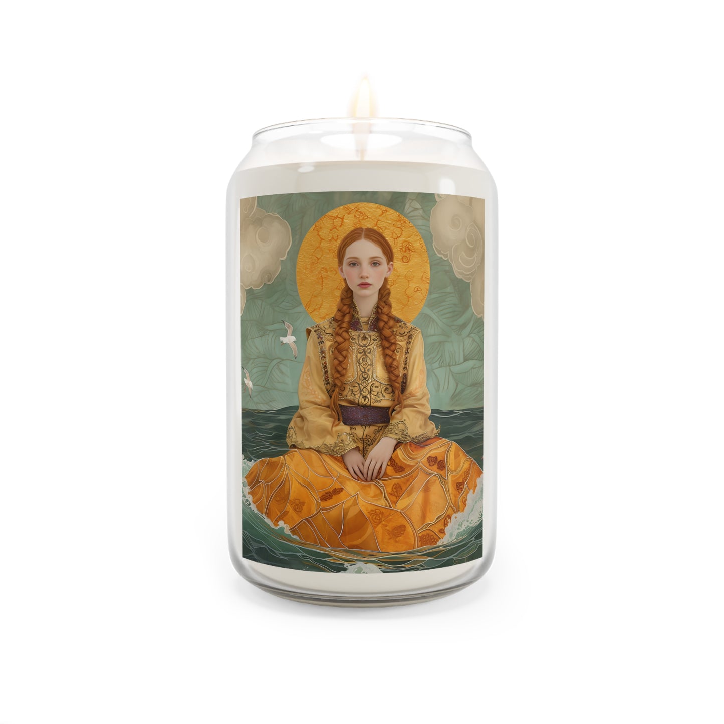 Saint Ia of Cornwall - Scented Prayer Candle, 13.75oz - Tall Size - Religious Prayer Candle - Catholic Art