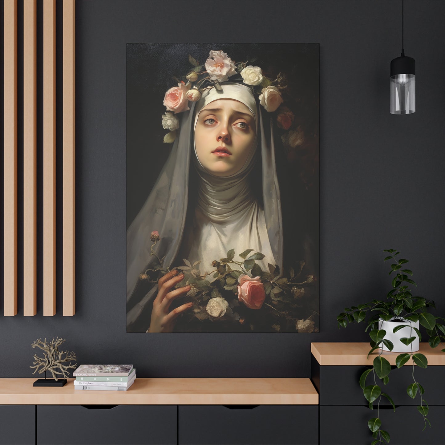 Saint Rose of Lima Canvas Print - Multiple Sizes - Catholic Home art - Museum Wrapped Canvas - Sanctified Souls Print