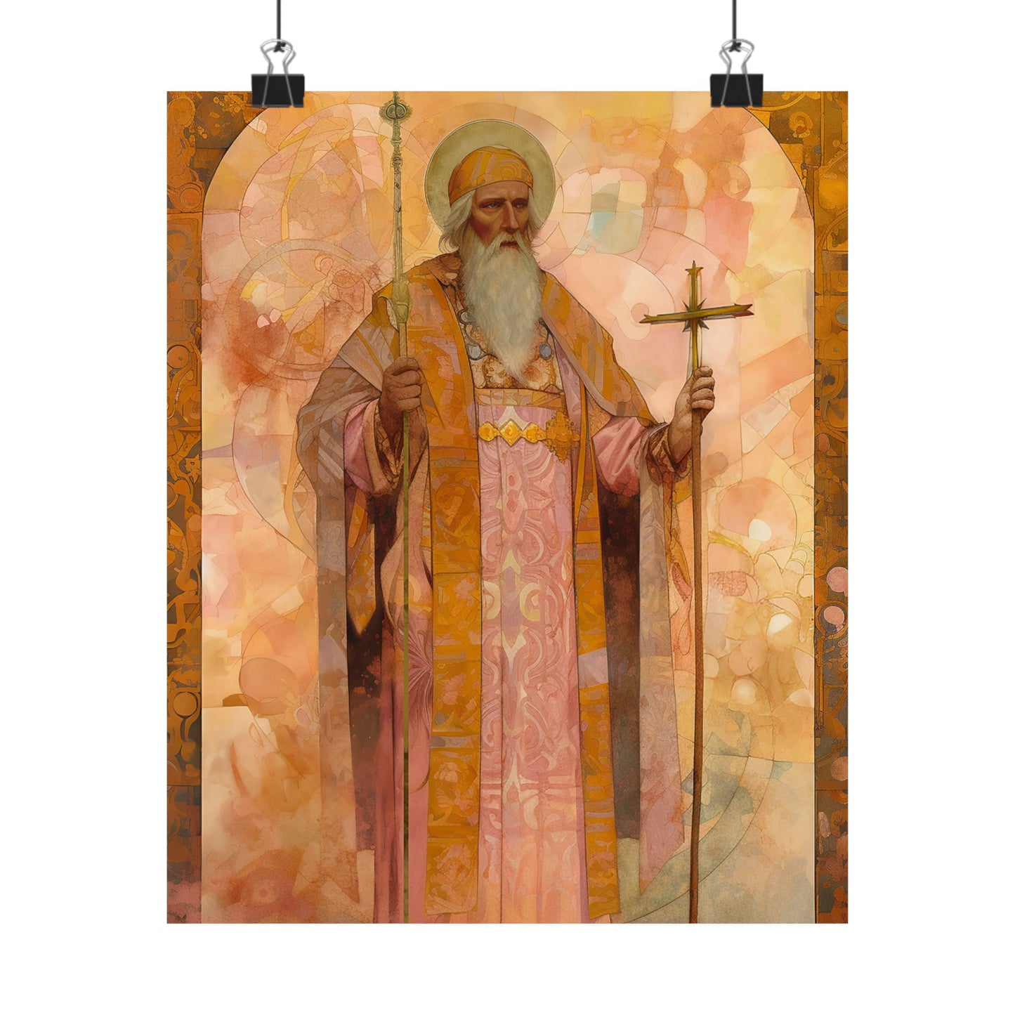 Saint Thorlak of Iceland Print - Sanctified Souls Print - Multiple Sizes - Premium Matte Vertical Posters