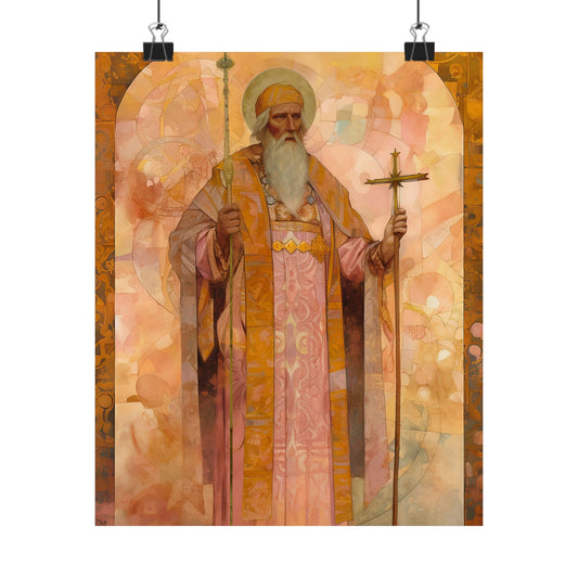 Saint Thorlak of Iceland Print - Sanctified Souls Print - Multiple Sizes - Premium Matte Vertical Posters