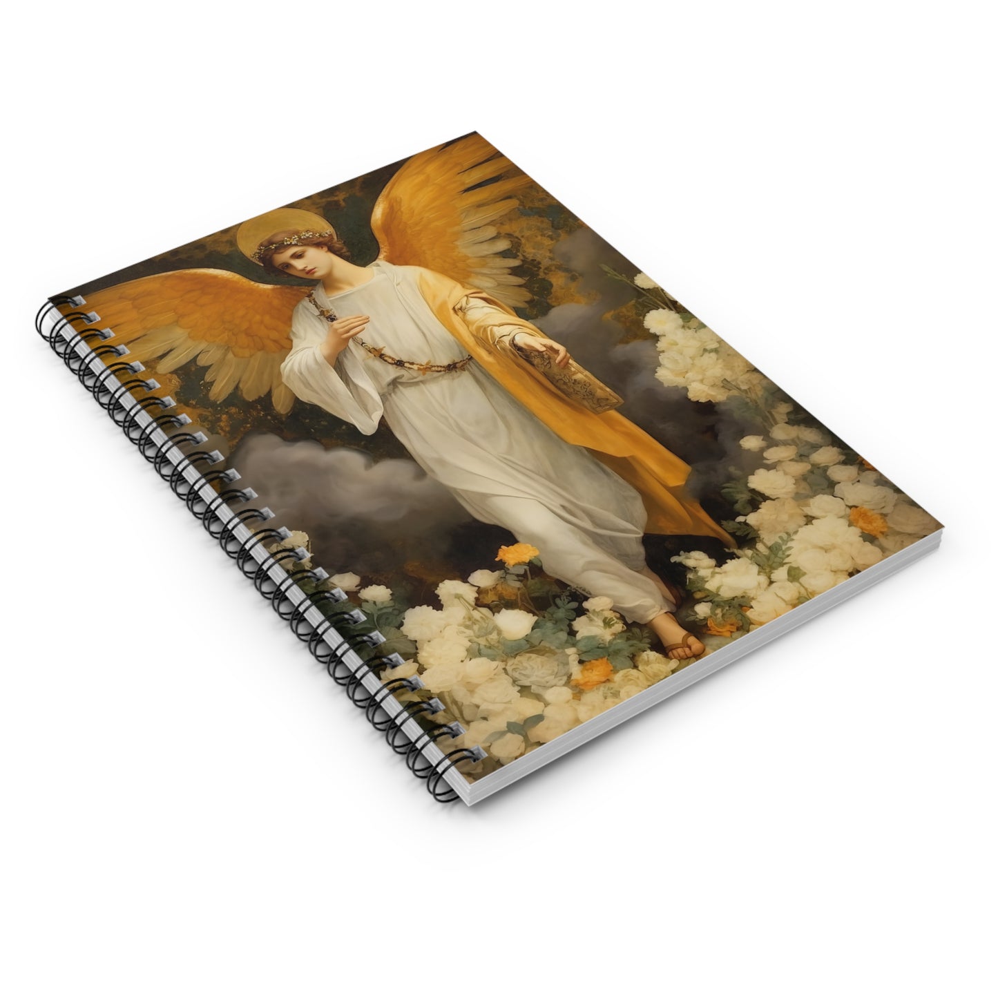 Saint Gabriel the Archangel Journal - Sanctified Souls Art - Religious Based Notebook - Spiral Notebook - Ruled Line